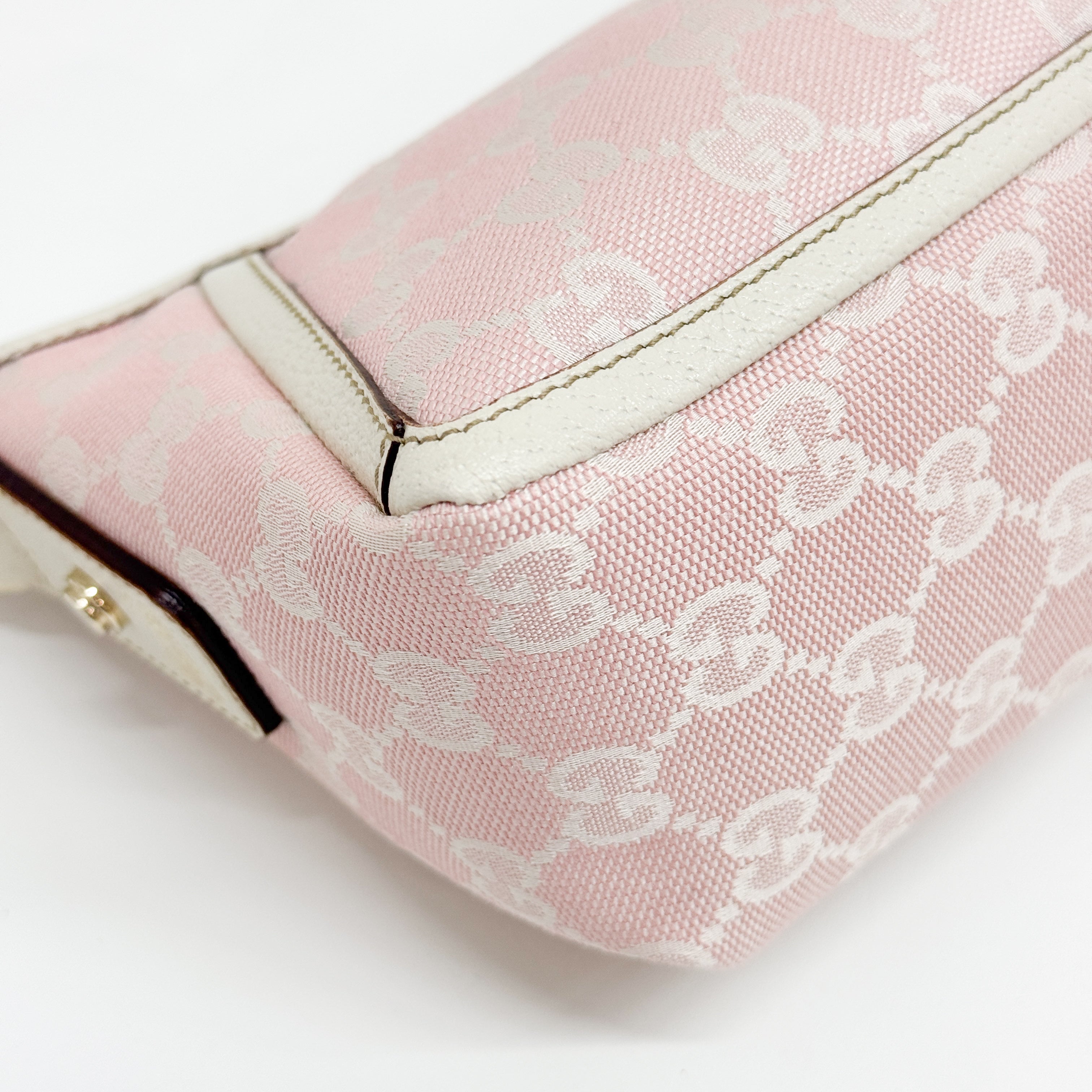 GG Pink Canvas Shoulder Bag