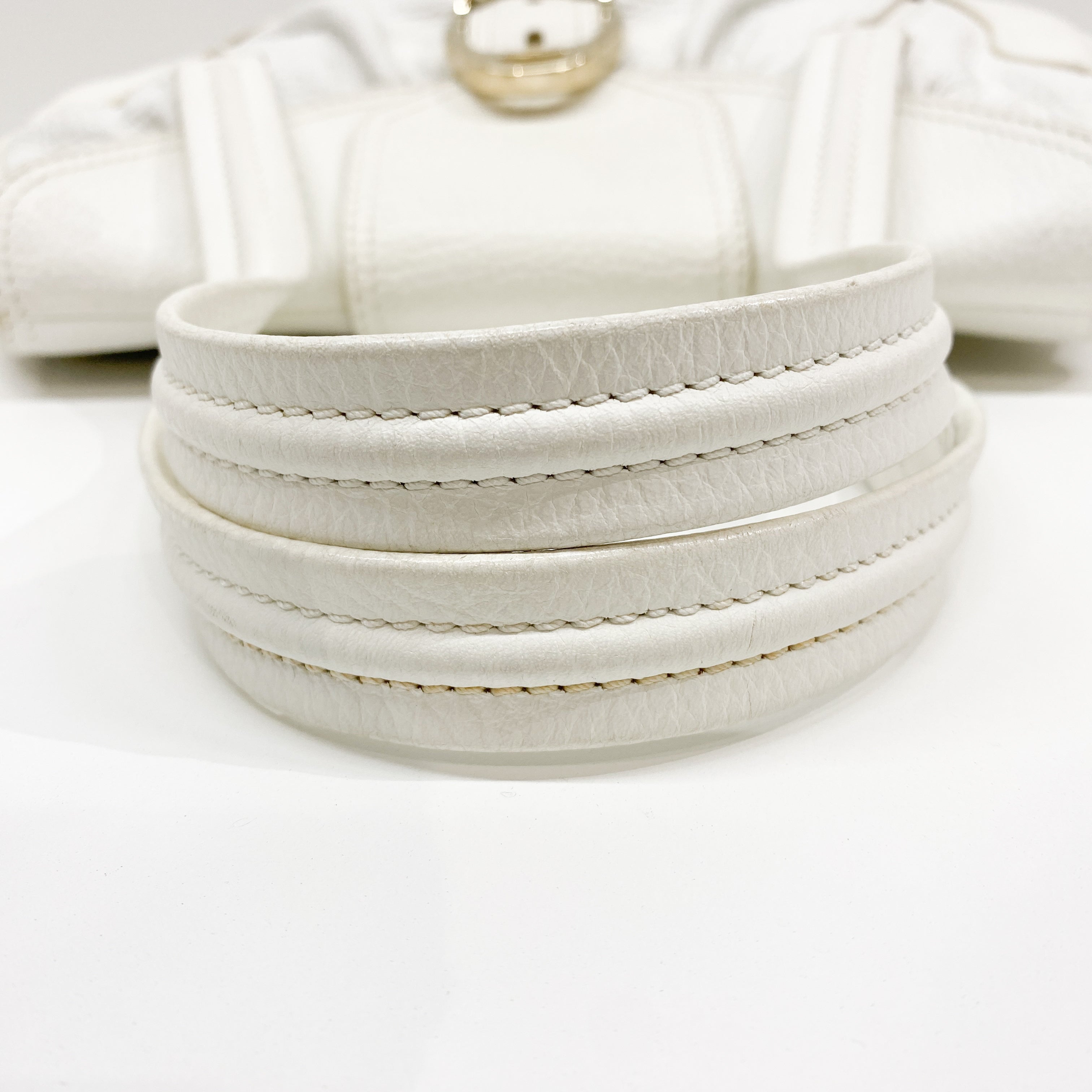 White Leather Shoulder Bag