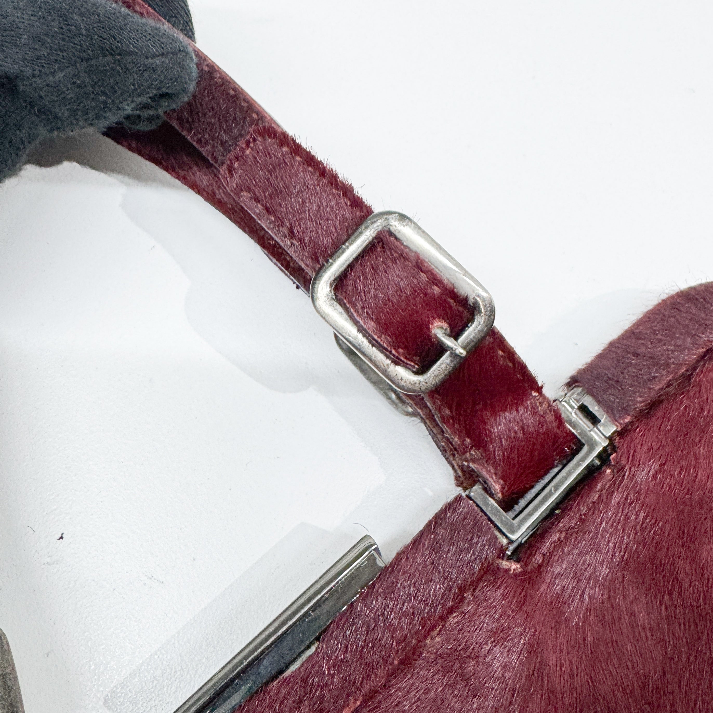 Red Pony Hair Hand Bag