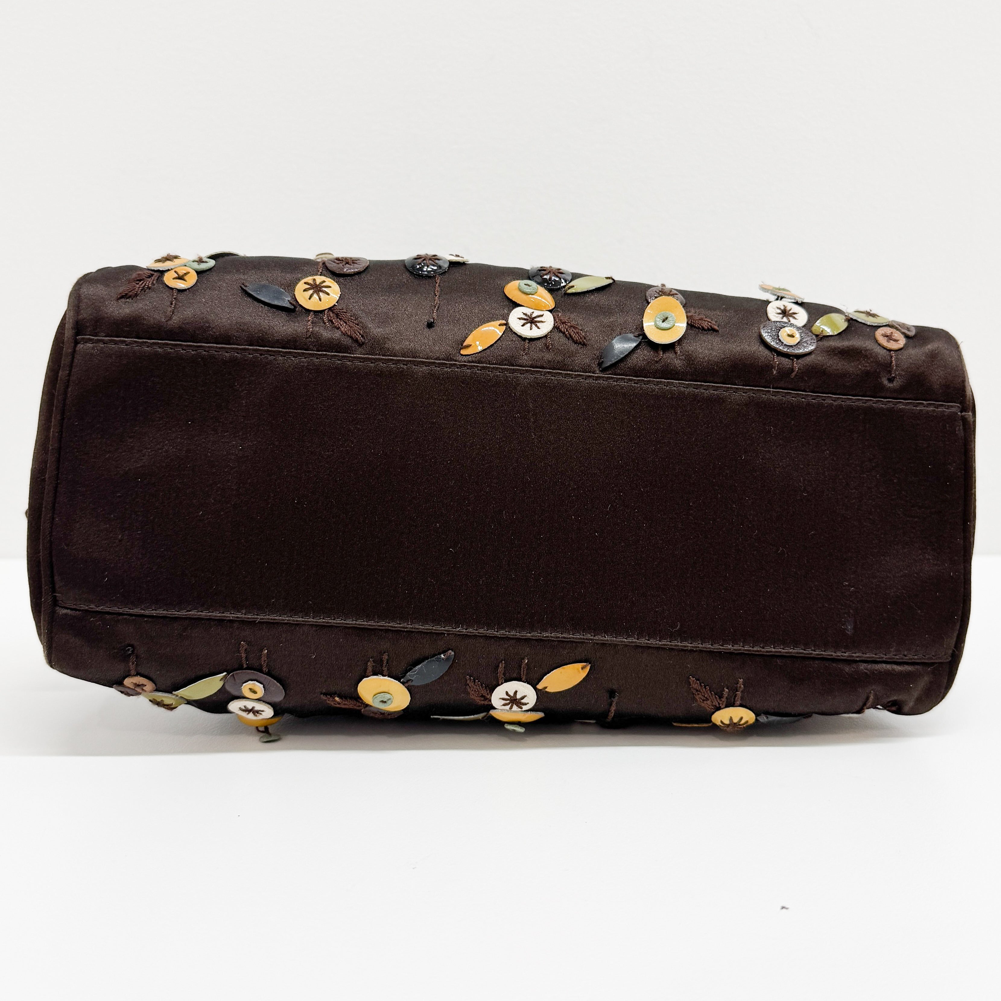 Vintage Black Beaded Satin Hand Bag