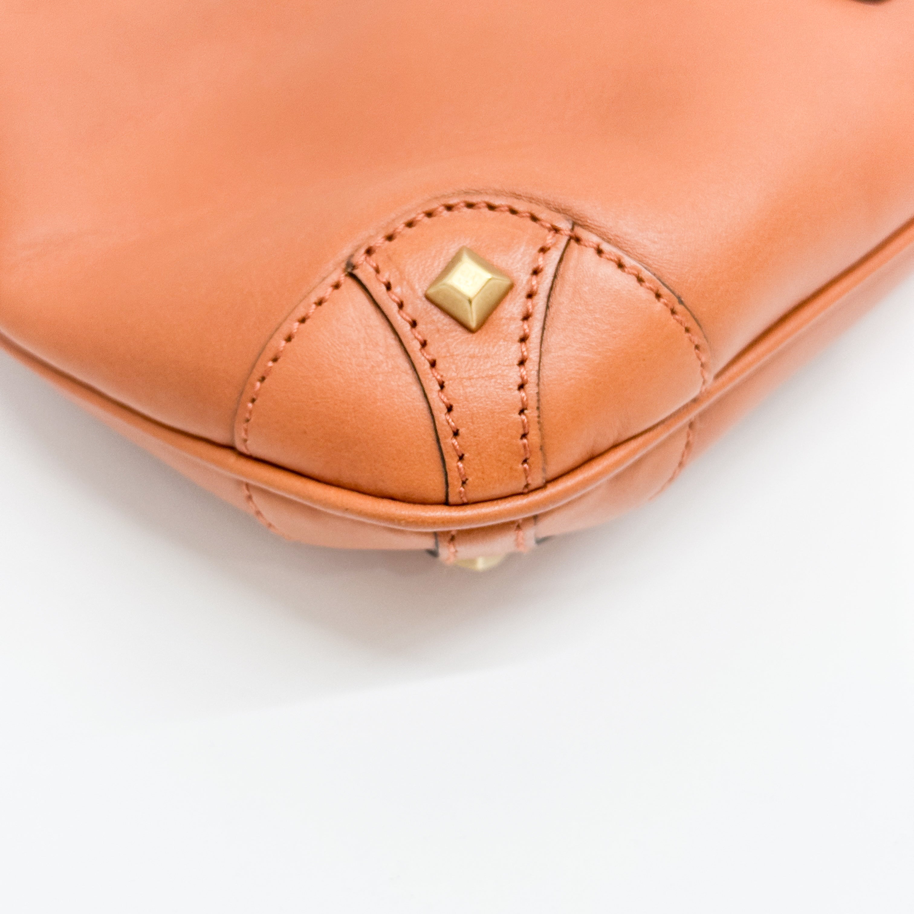 Mini Jackie Orange Leather Shoulder Bag