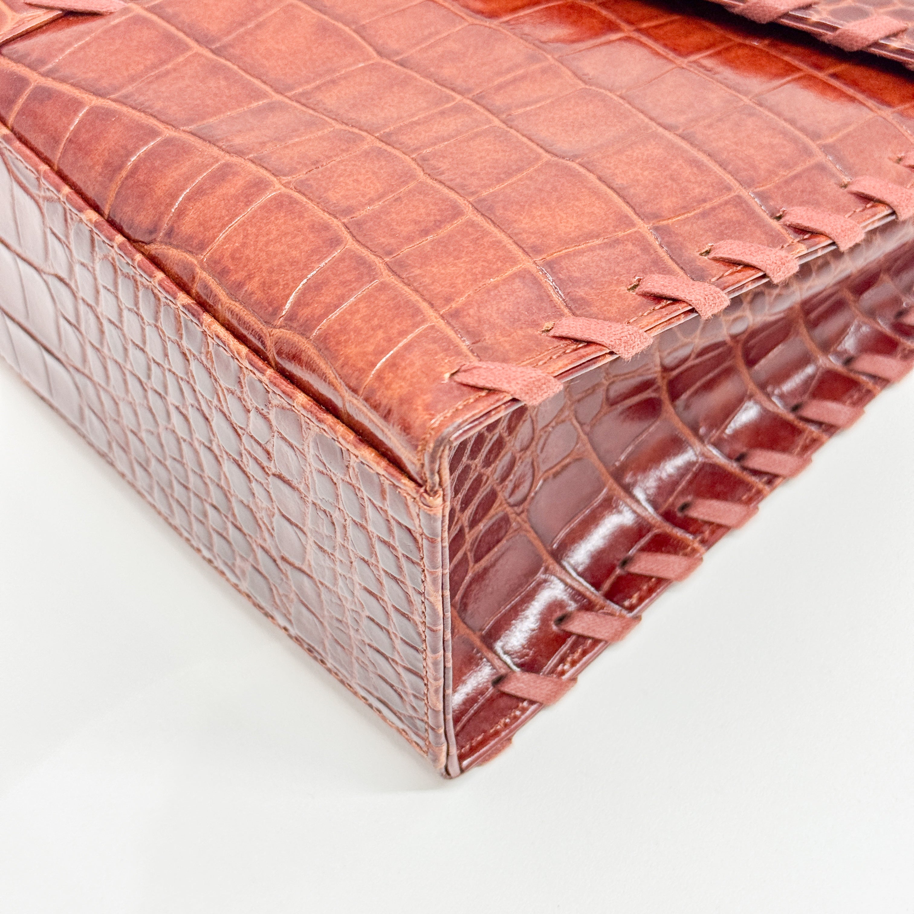 Cassandra Red Leather Hand Bag