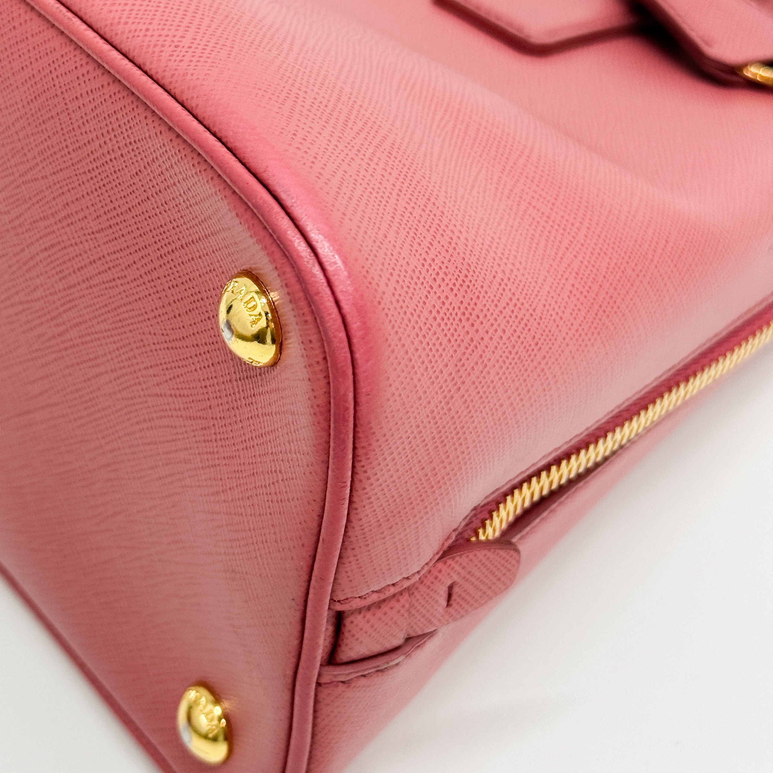 Saffiano Lux Pink Leather Two Way Bag