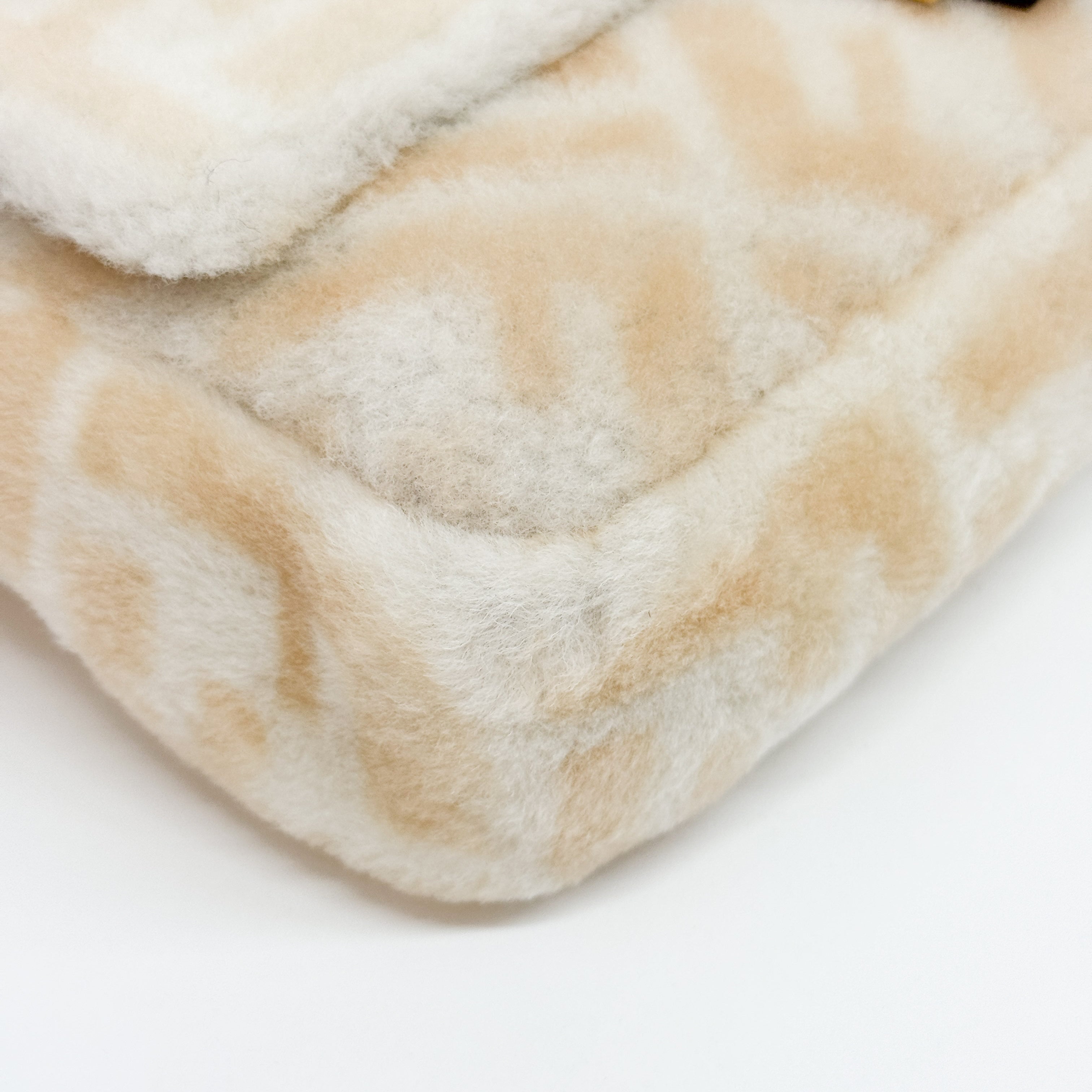 Baguette White Wool Bag
