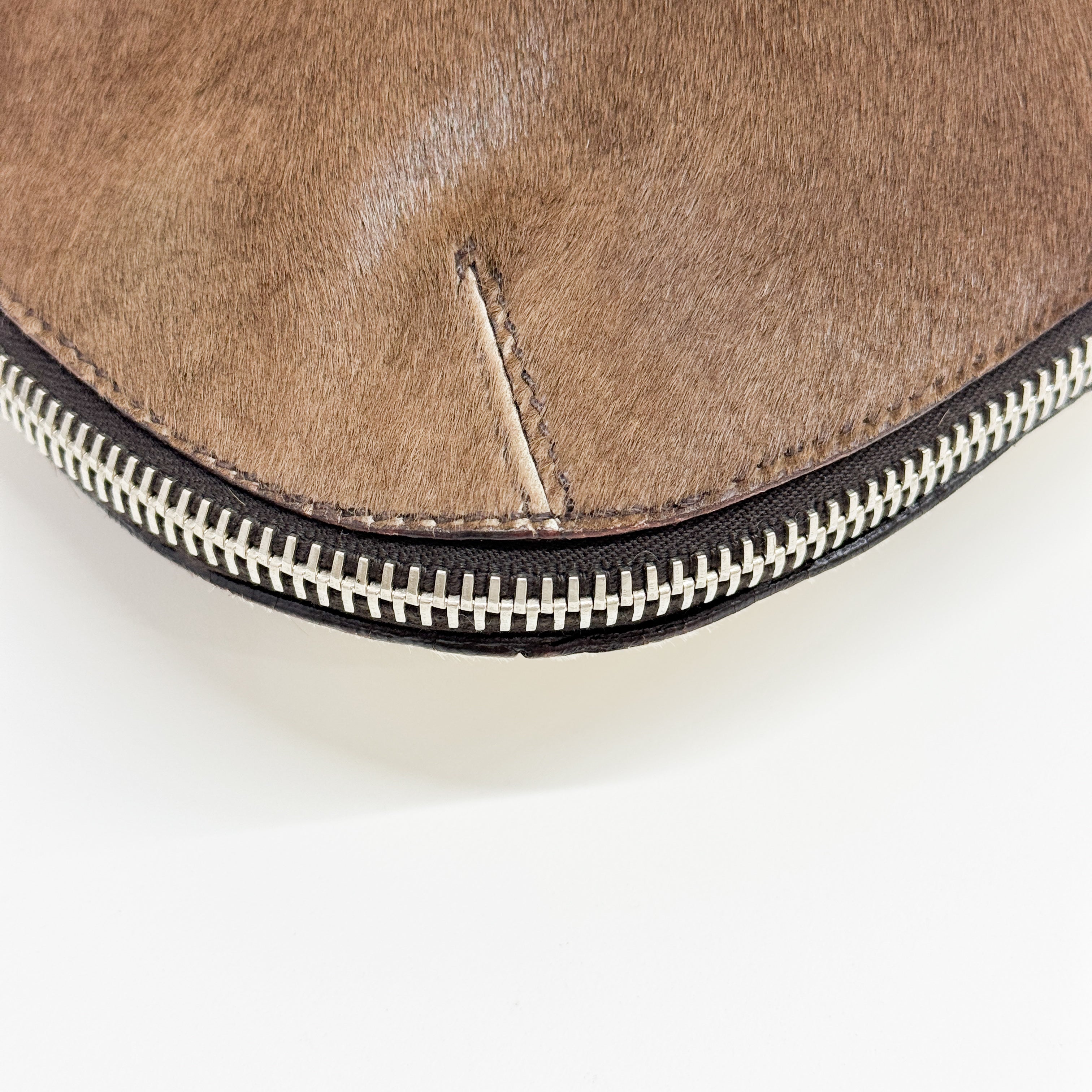 Beau Brown Cow Print Pony Hair Shoulder Bag