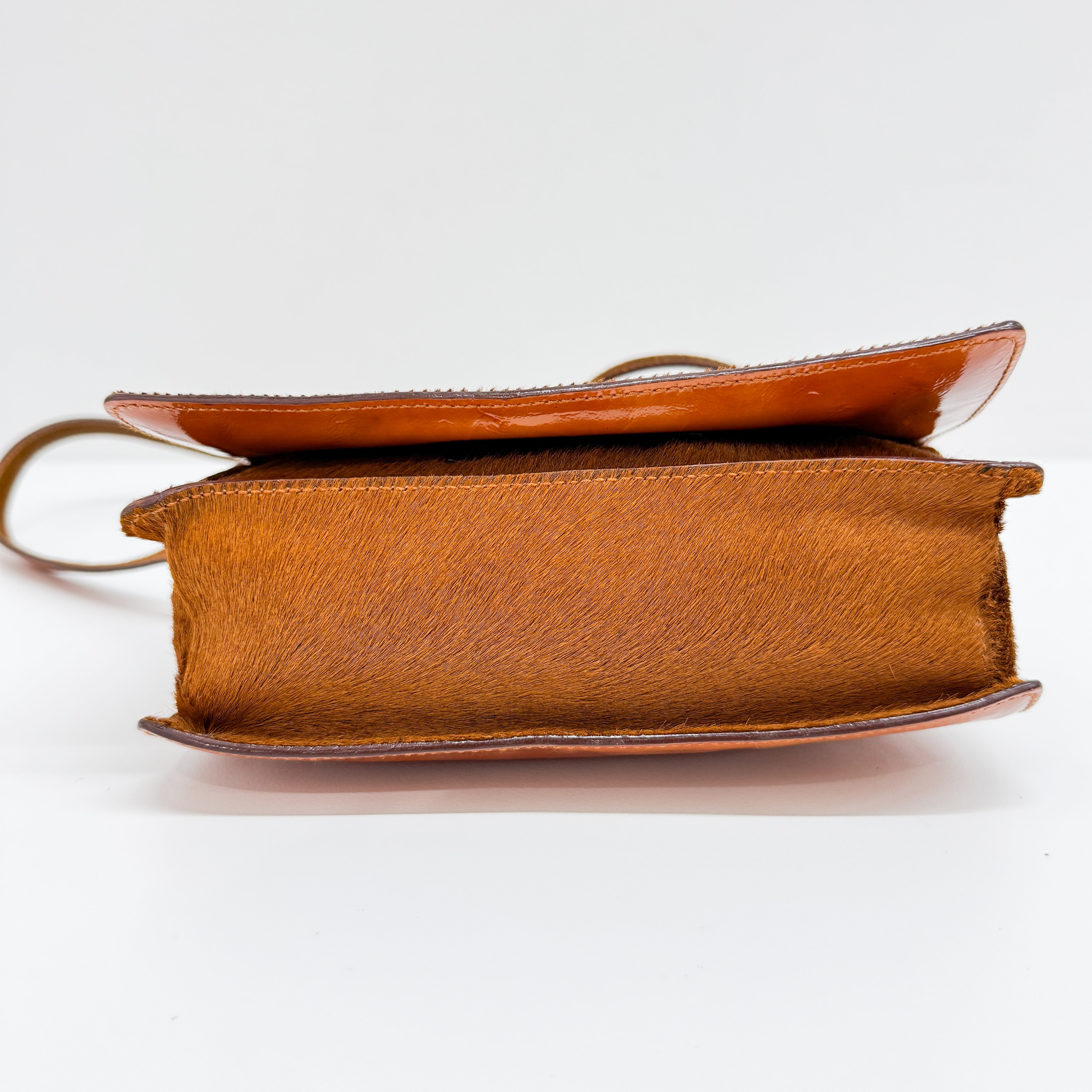 Brown Pony Hair Crossbody Bag