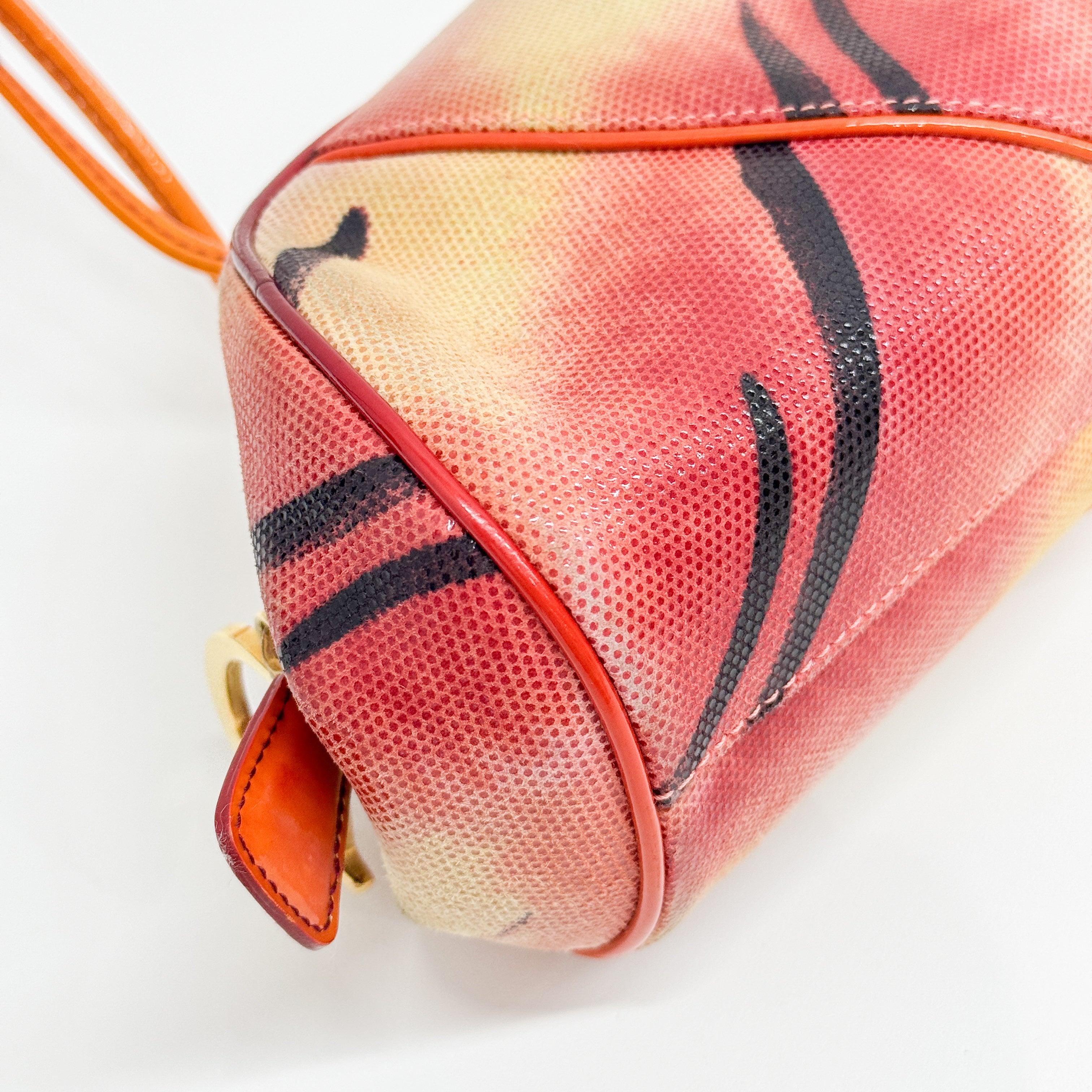 Vintage Orange  Cloth Shoulder Bag