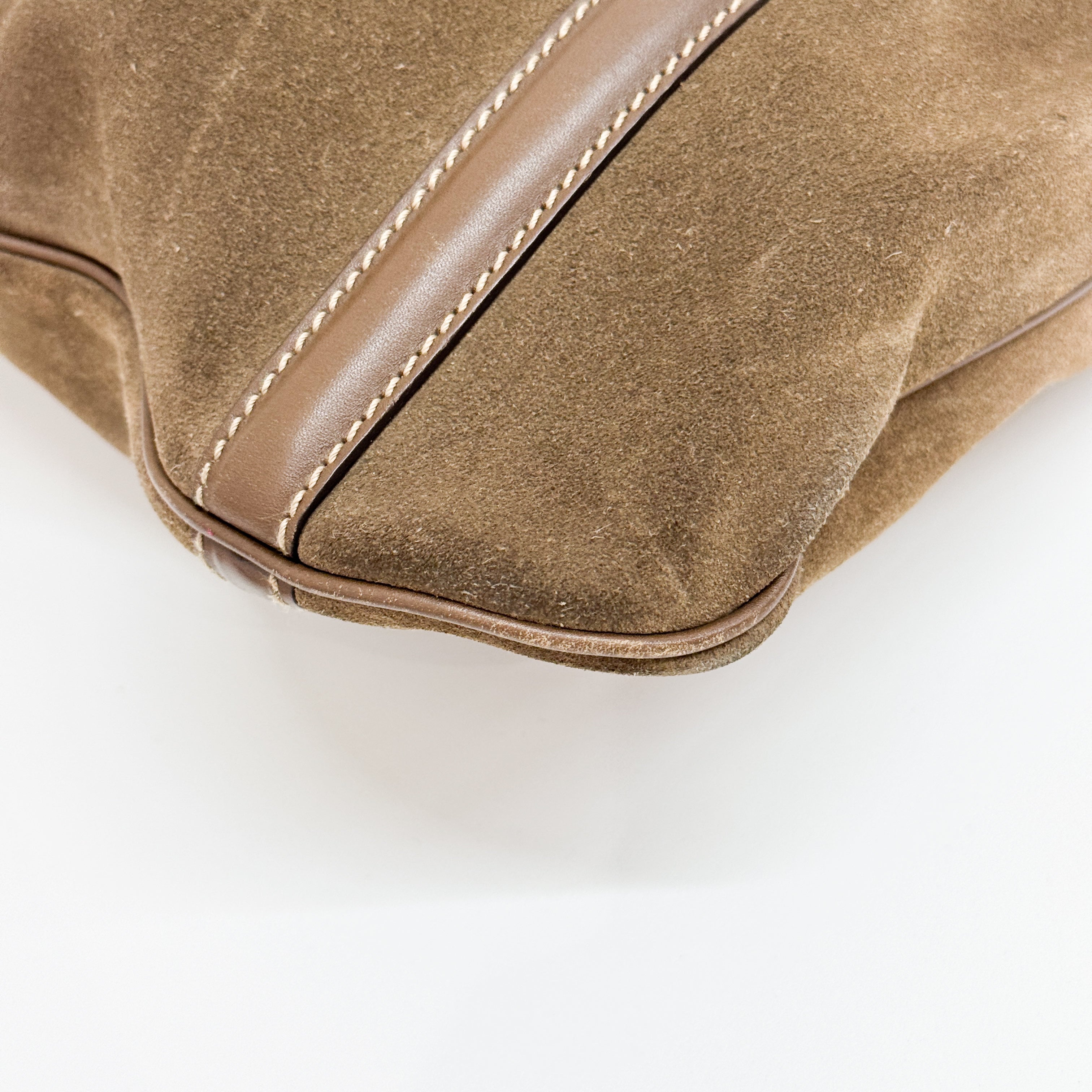 Brown Suede Shoulder Bag