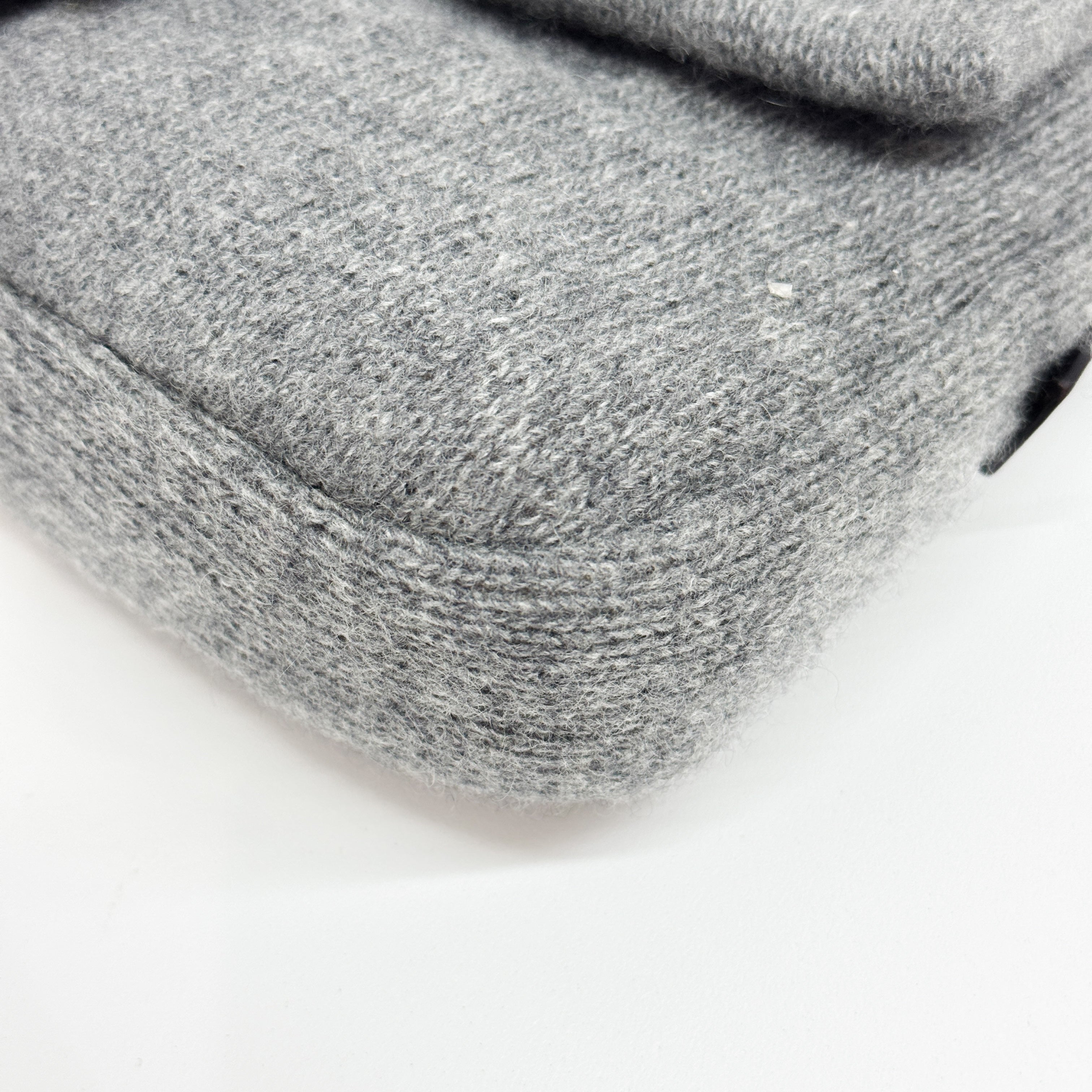 Baguette Grey Wool Shoulder Bag