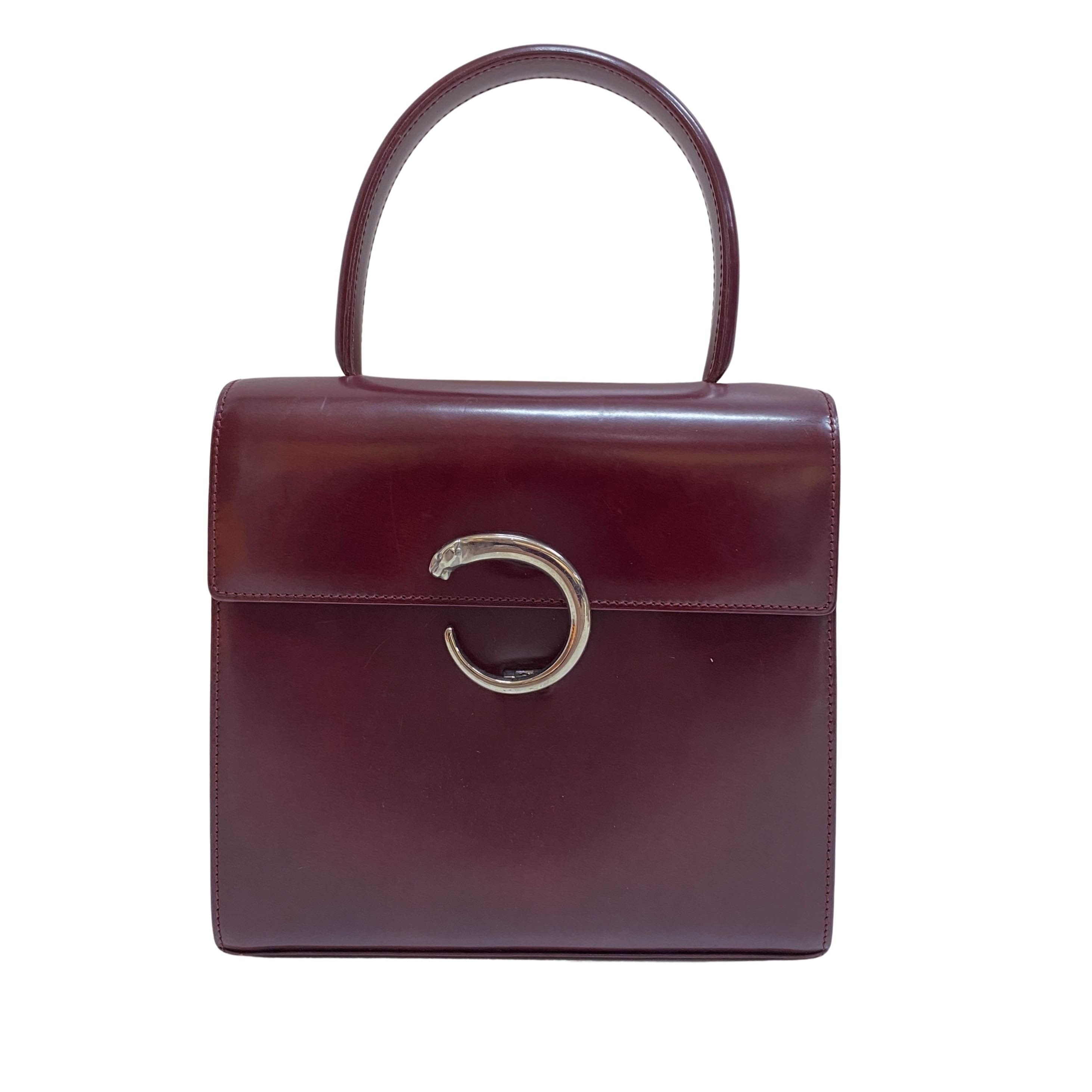 Panthère de Cartier Top Handle Leather Bag