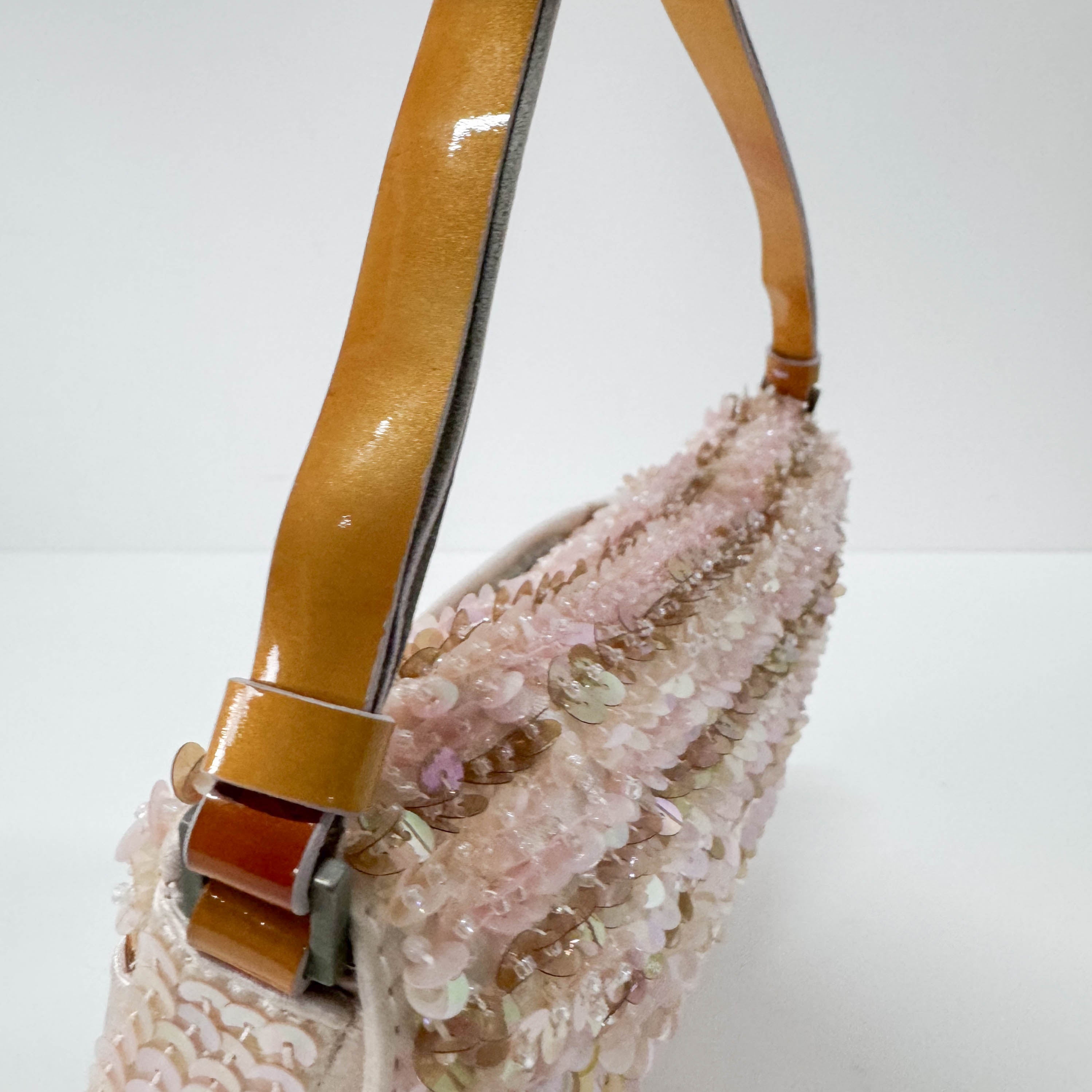 Pink Sequin Shoulder Bag