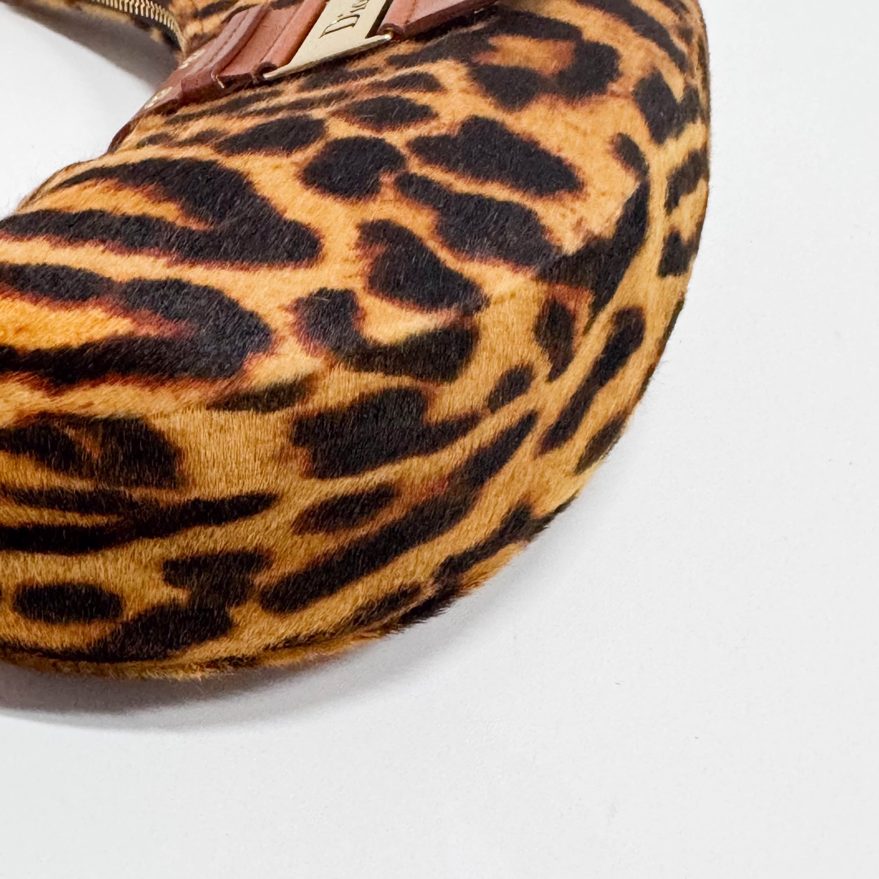 Street Chic Leopard Pony Hair Hobo Shoulder Bag