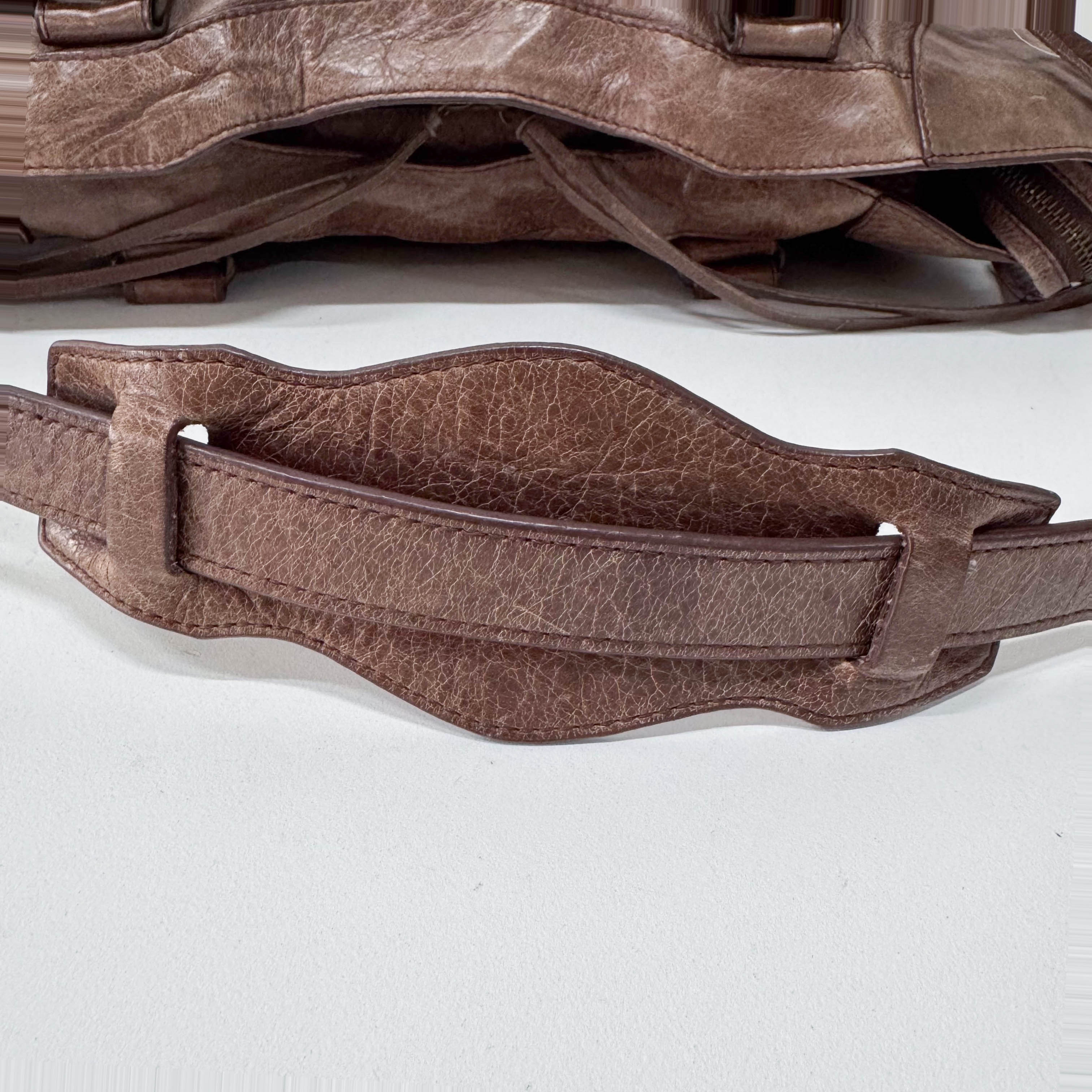 Part-Time Brown Calfskin Leather Two Way Bag
