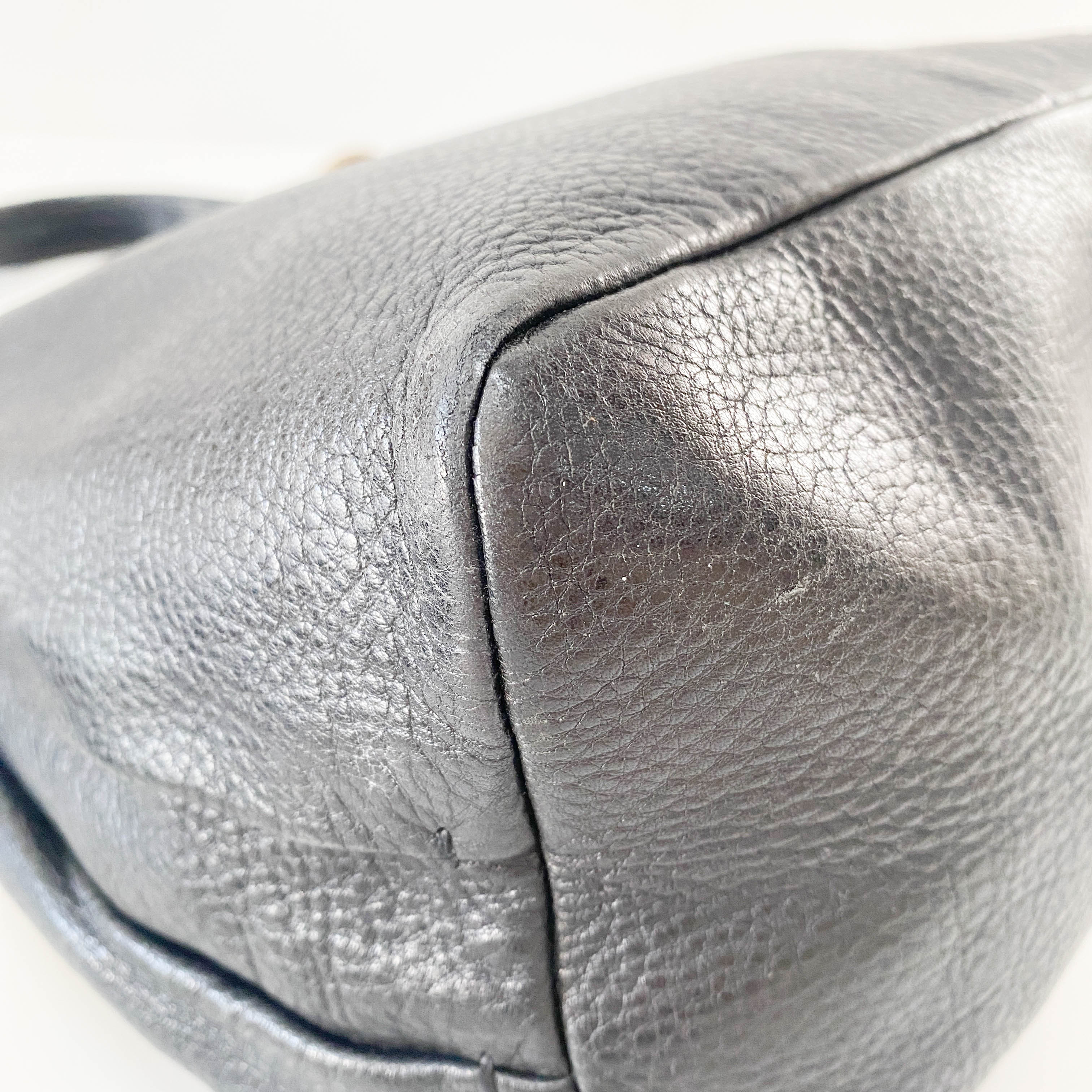 Black Leather Shoulder Bag