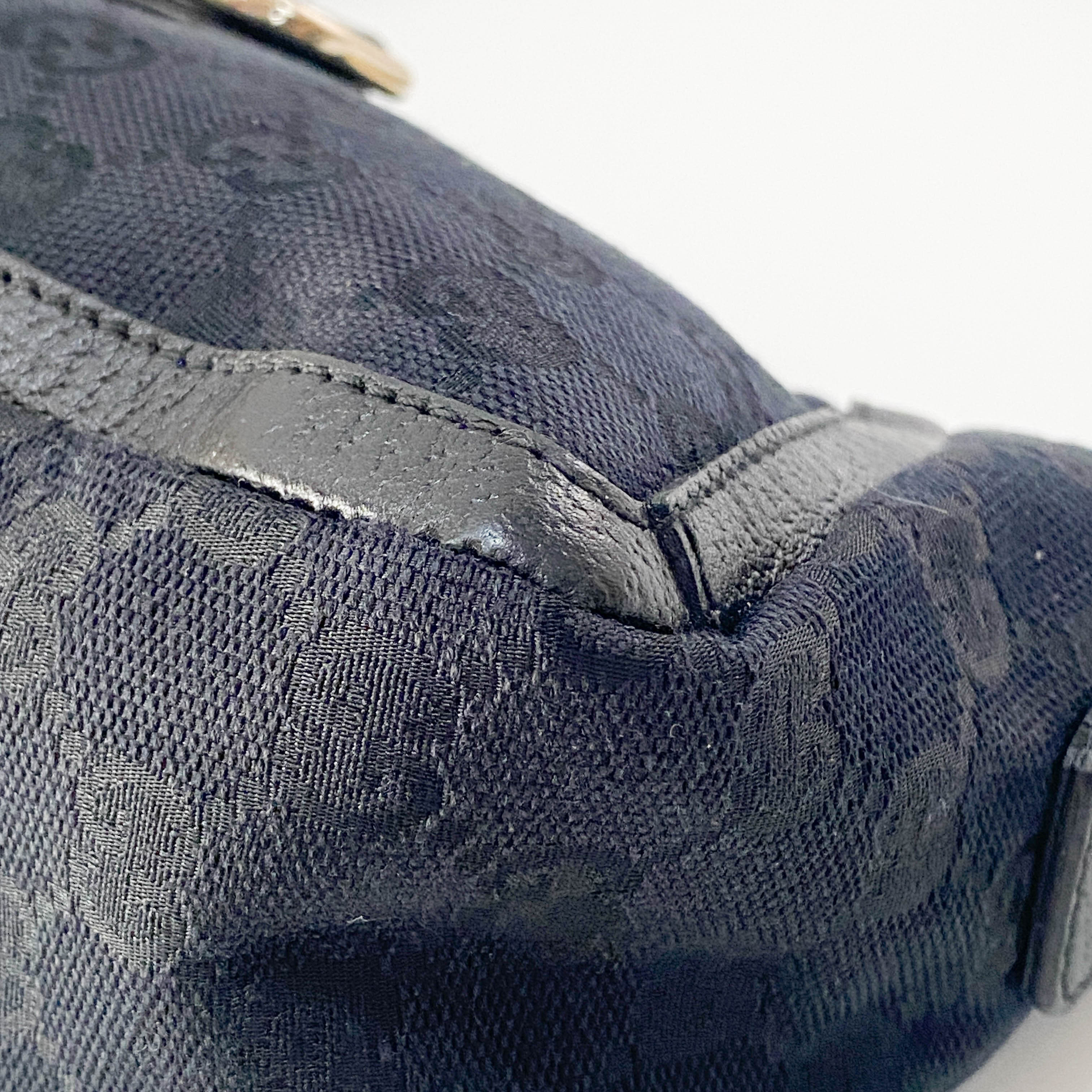 Abbey D-Ring Black Leather Shoulder Bag