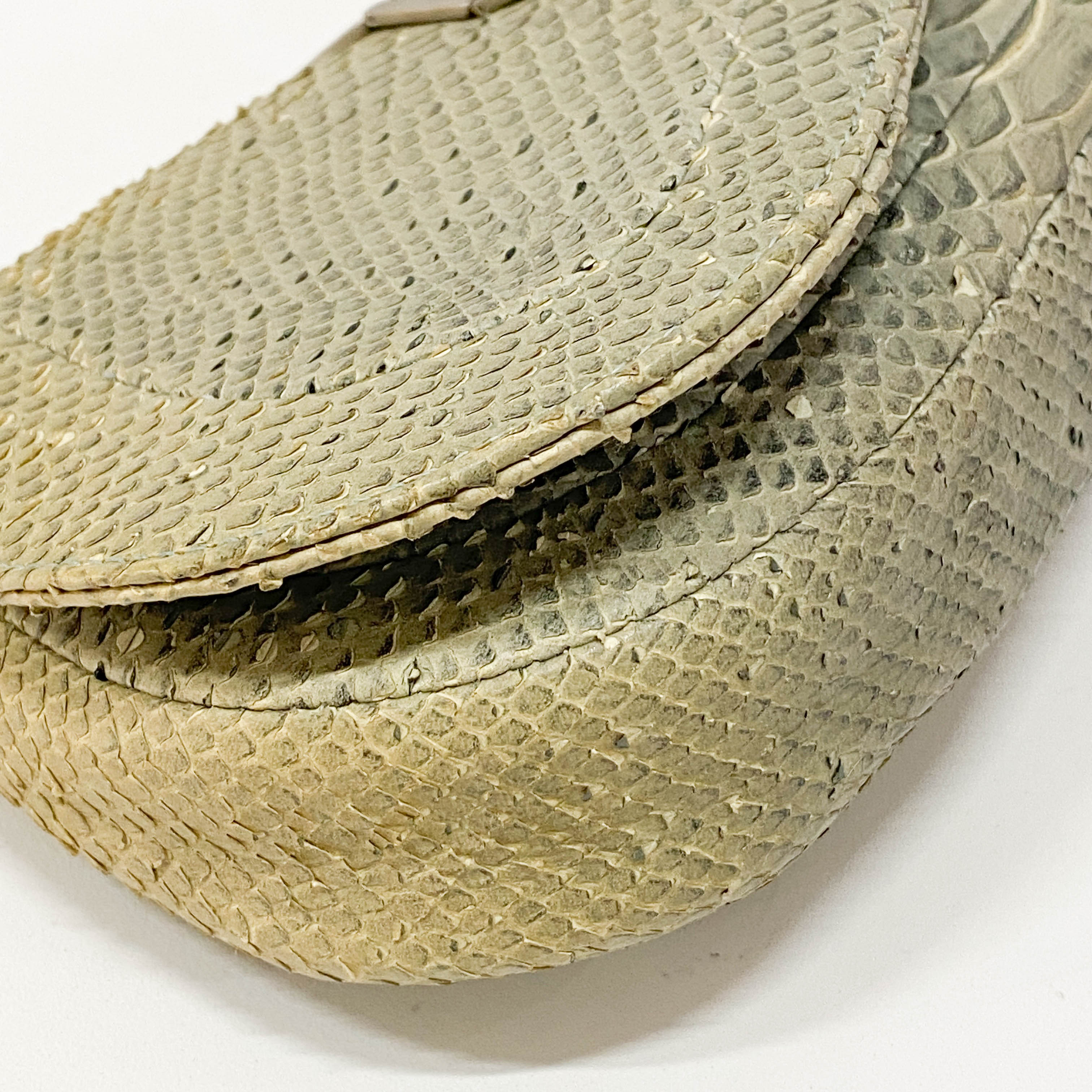 Saddle Light Grey Python Two Way Bag