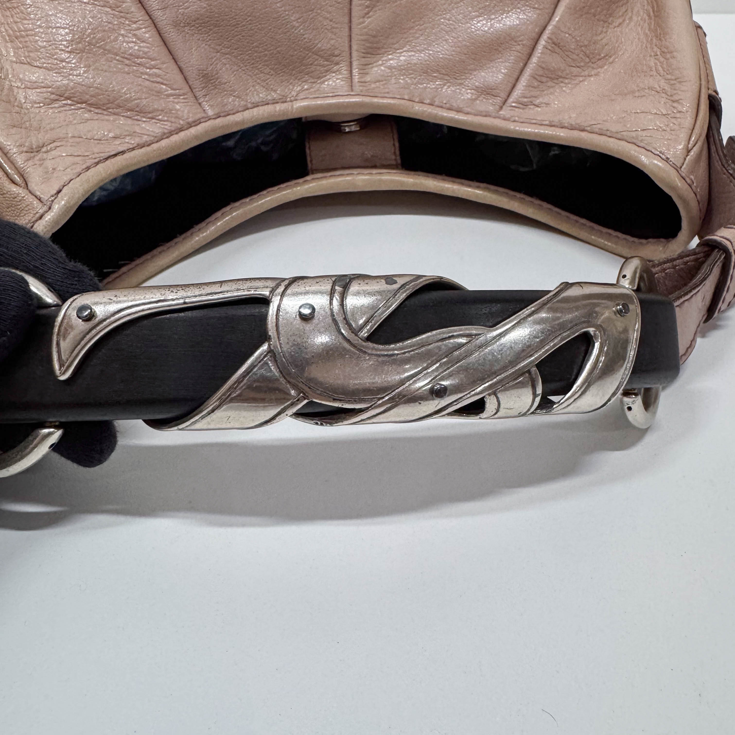 Mombasa Pink/Beige Leather Shoulder Bag