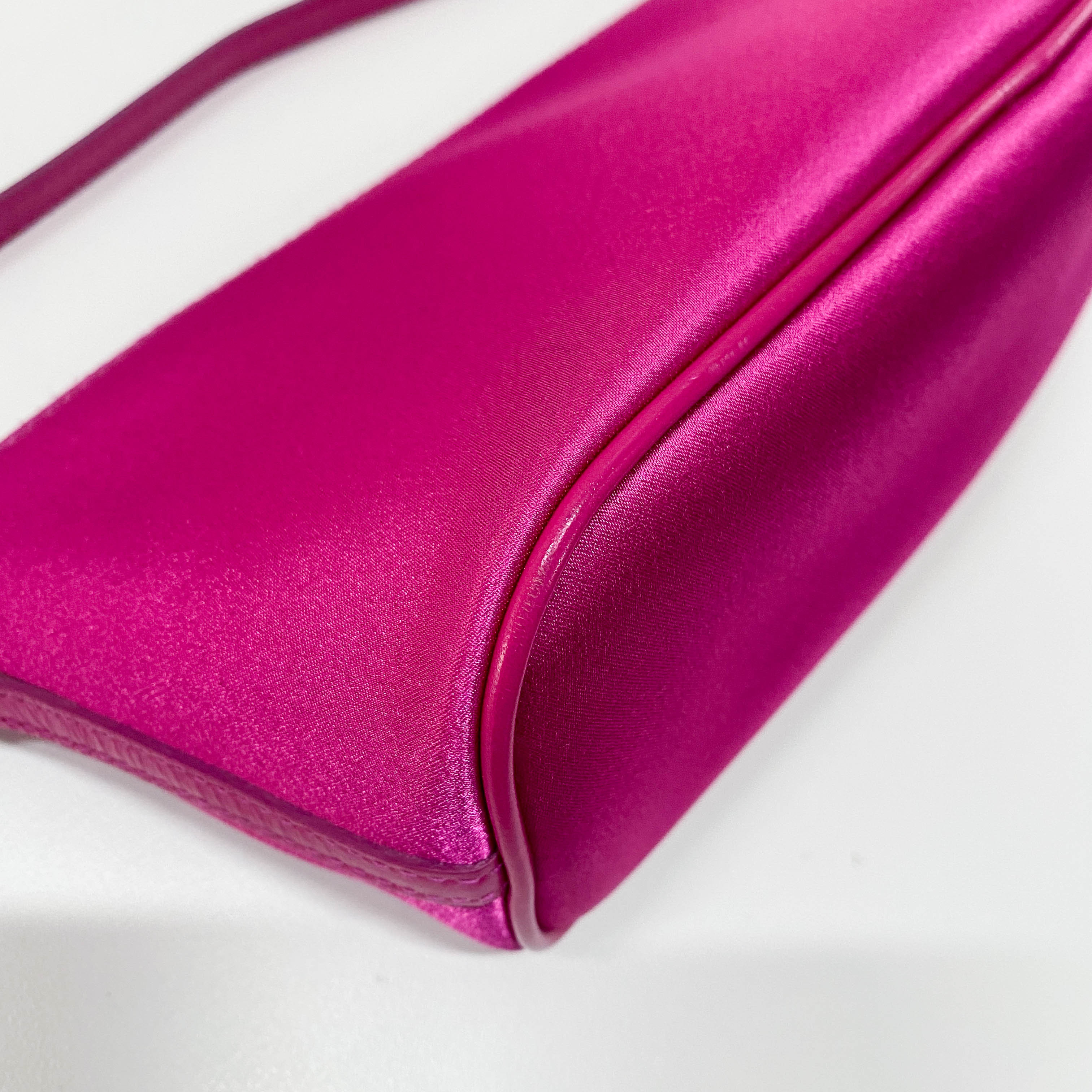 Boat Pink Satin Accessory Pouch