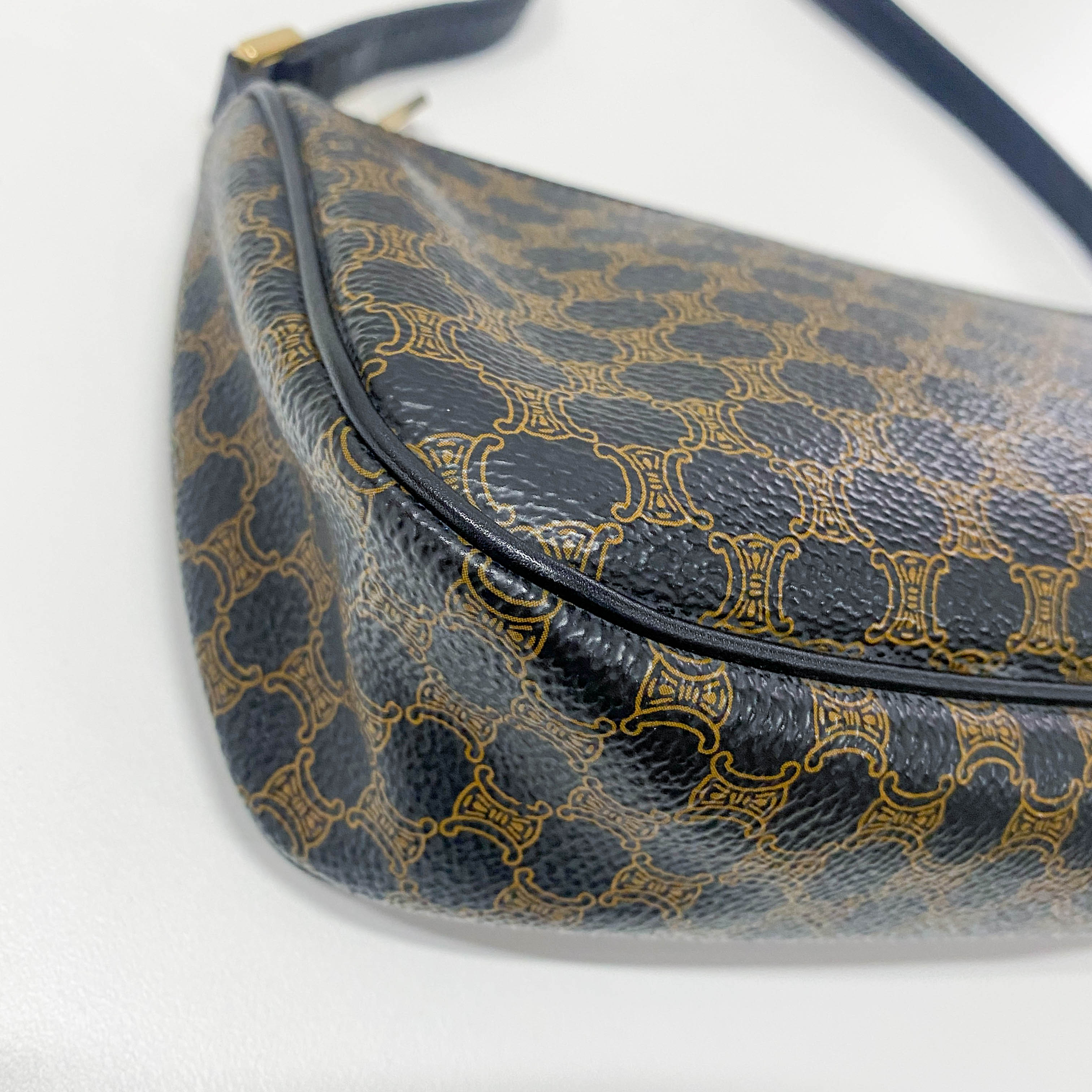 Macadam Small Black Coated Canvas Shoulder Bag