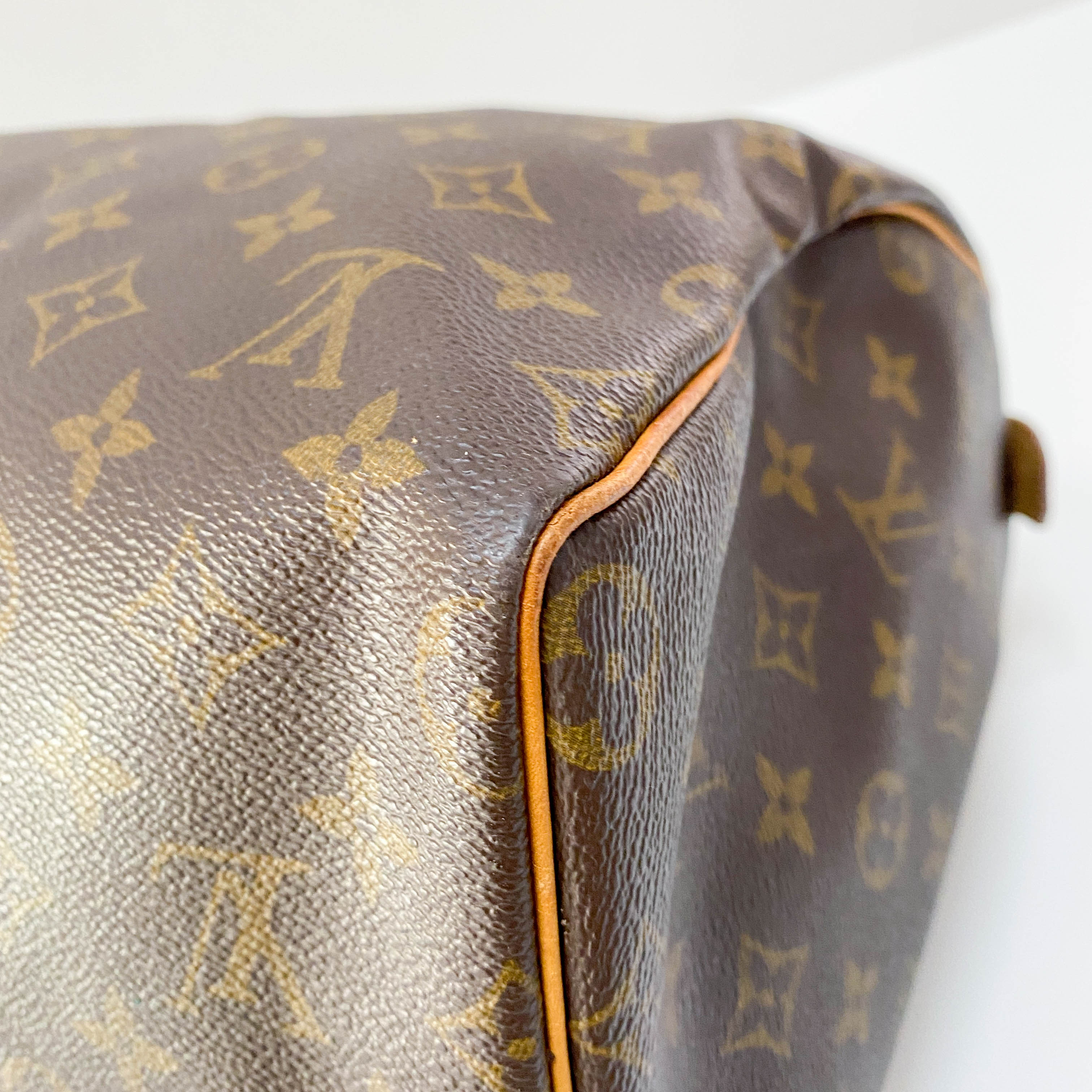 Speedy 40 Monogram Brown Coated Canvas Boston Bag