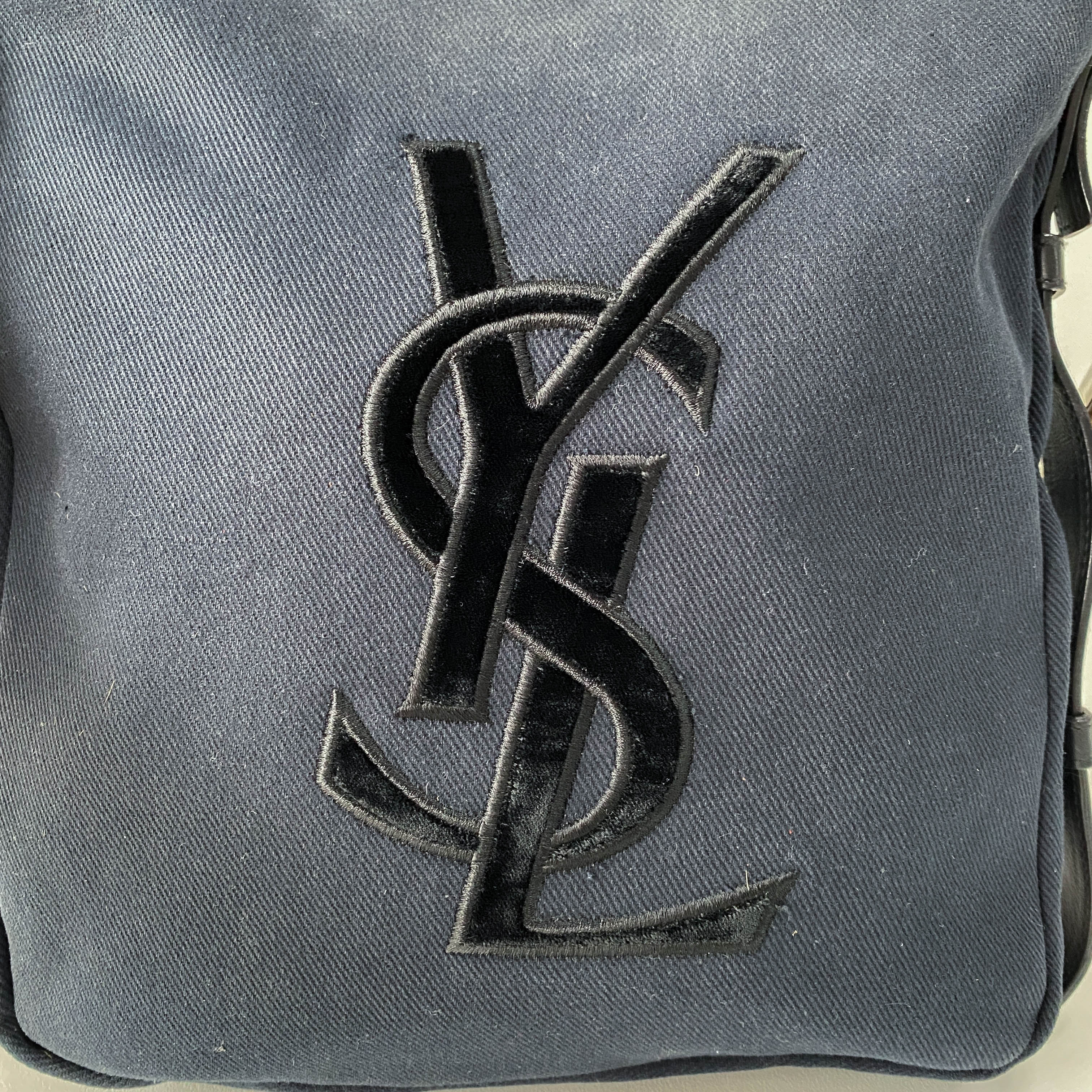 Mombasa Dark Blue Cotton Crossbody Bag