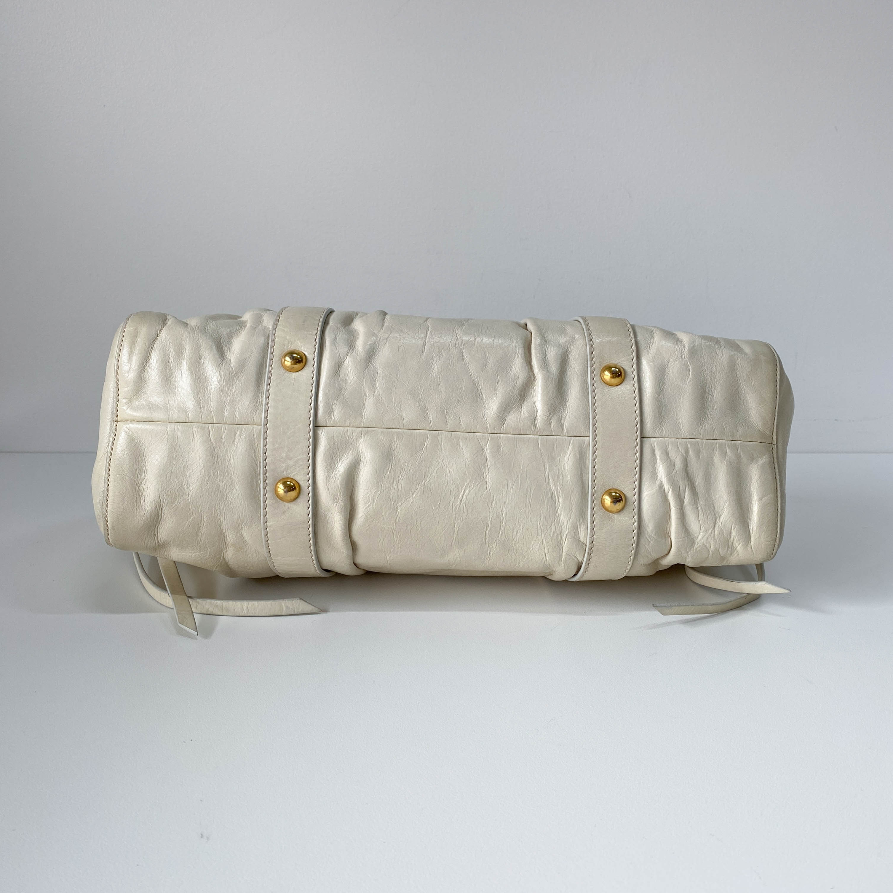 Vitello Light Green Calfskin Leather Two Way Bag