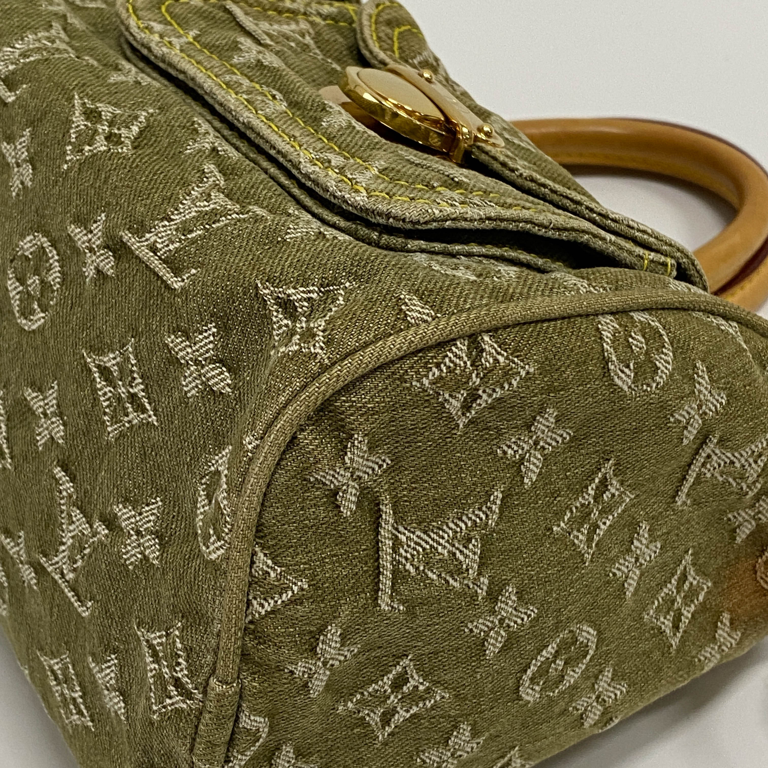 Neo Speedy Monogram Green Denim Handbag