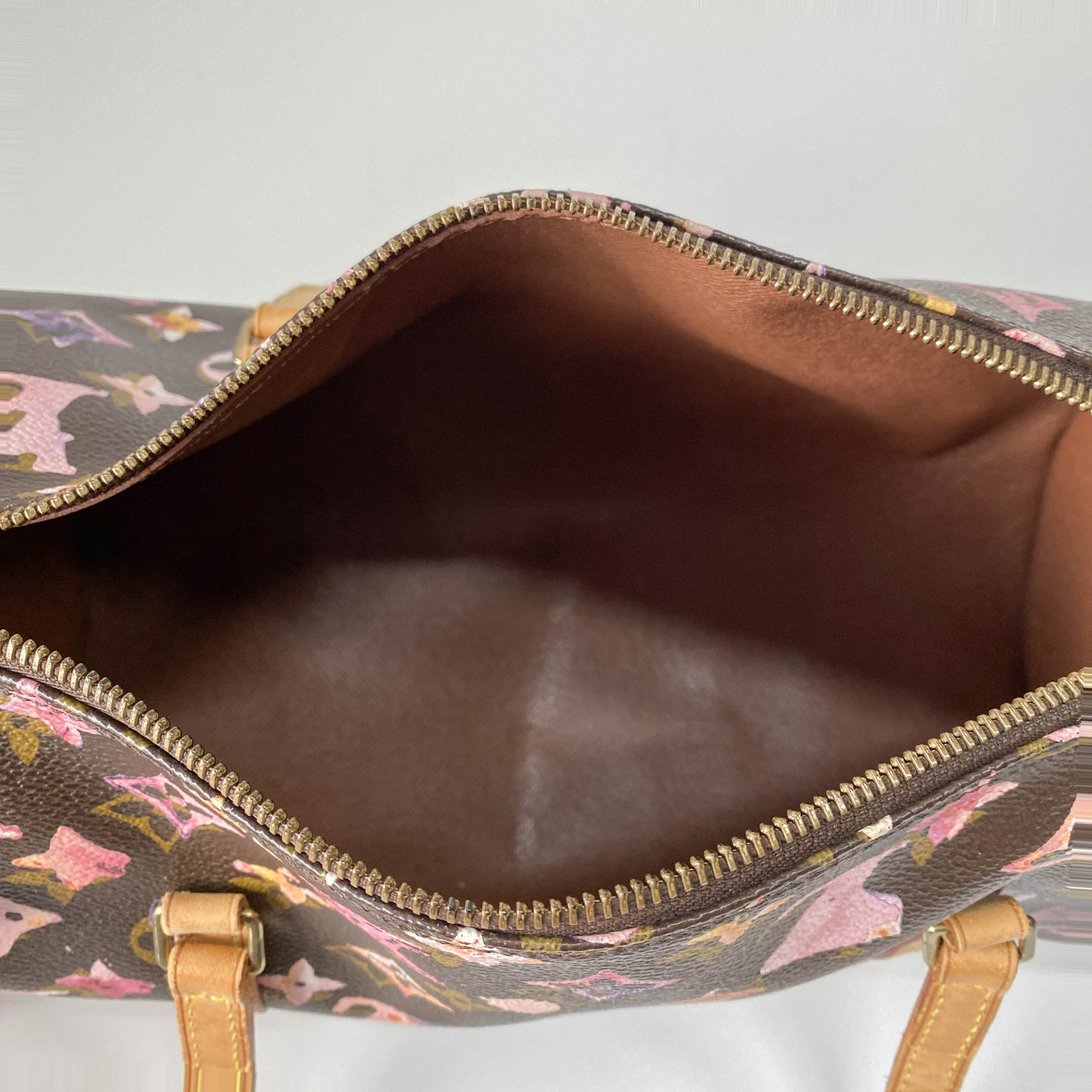 Papillon Watercolour Monogram Brown Canvas Shoulder Bag