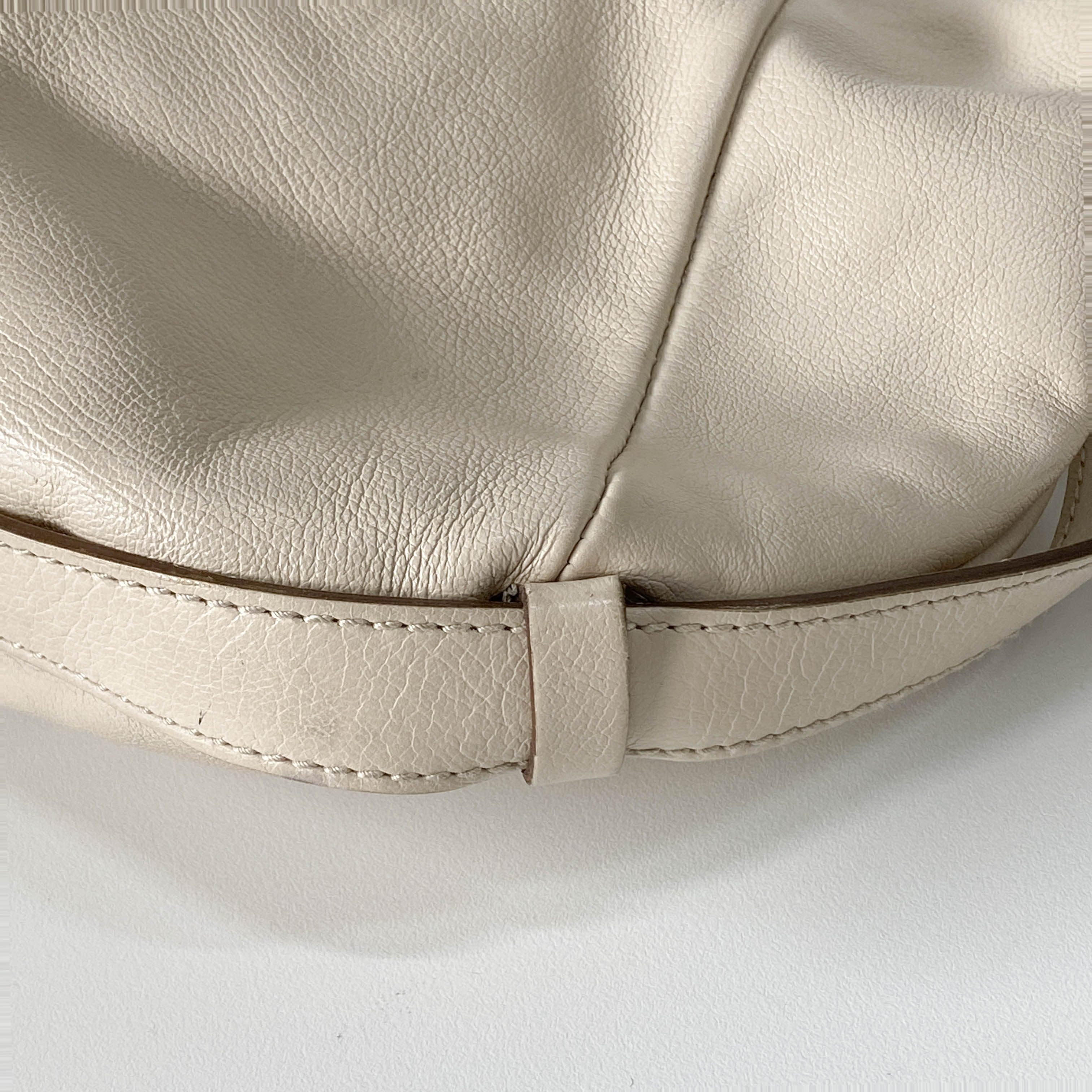 Mombasa Beige Leather Shoulder Bag