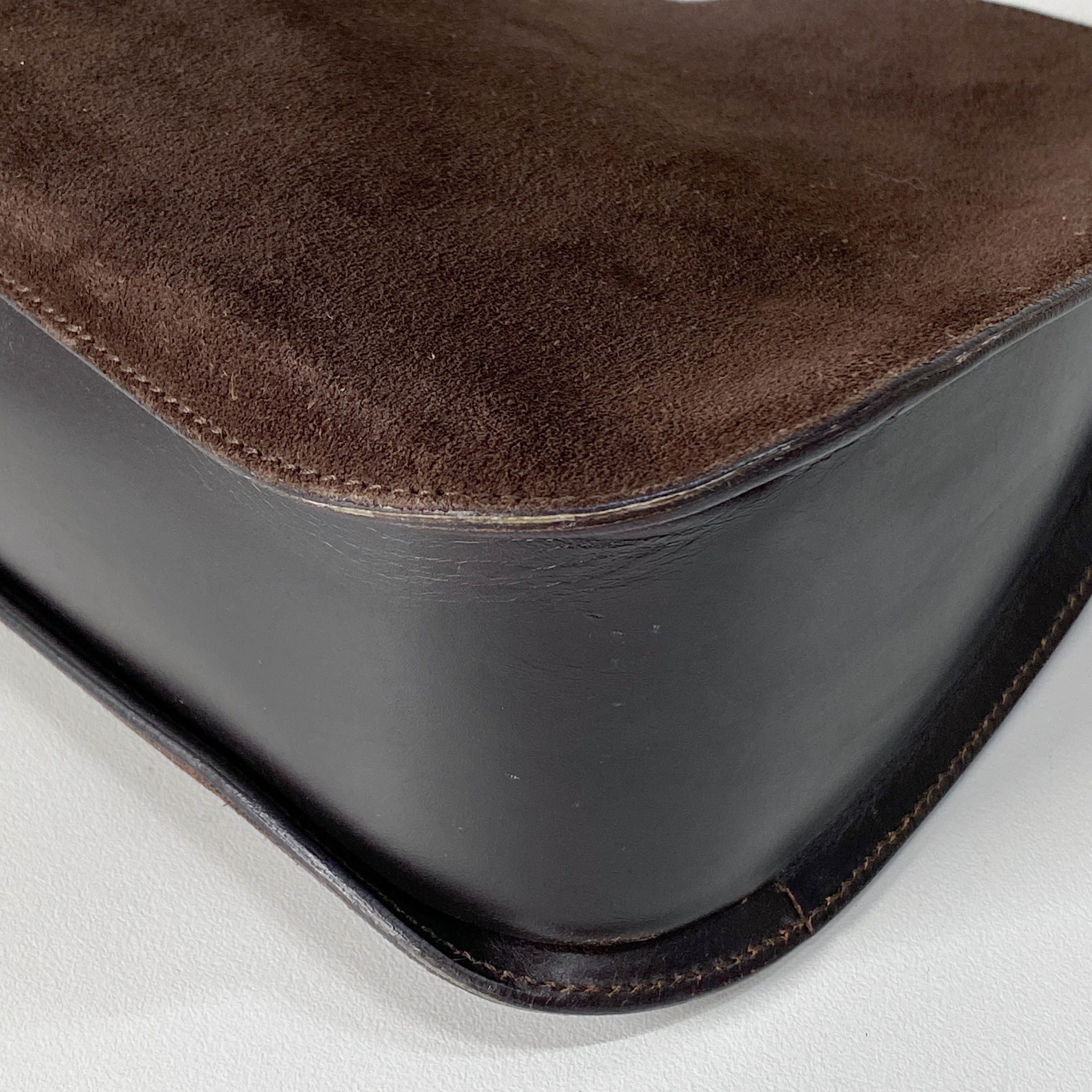 Brown Suede Shoulder Bag