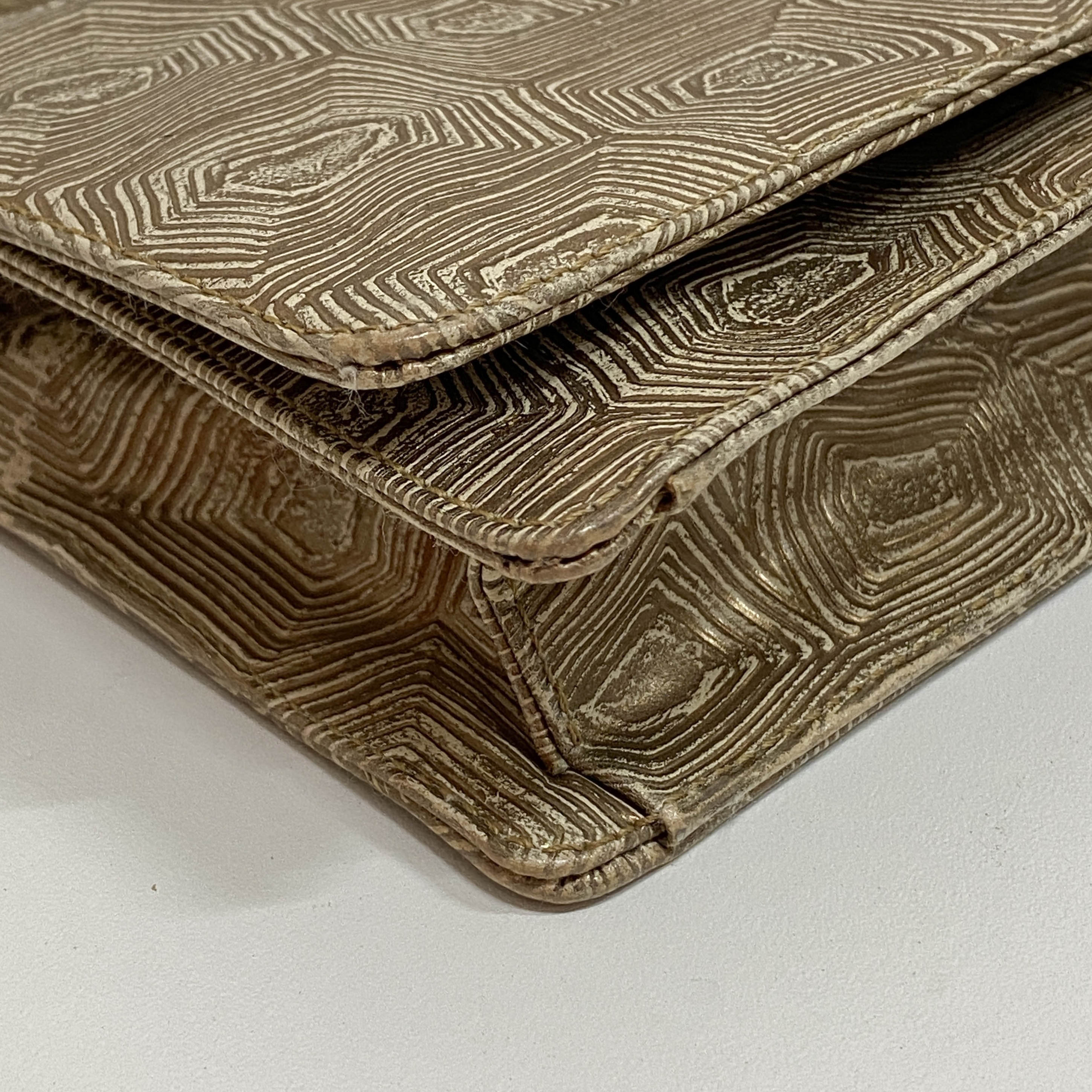 Metallic Leather Shoulder Bag