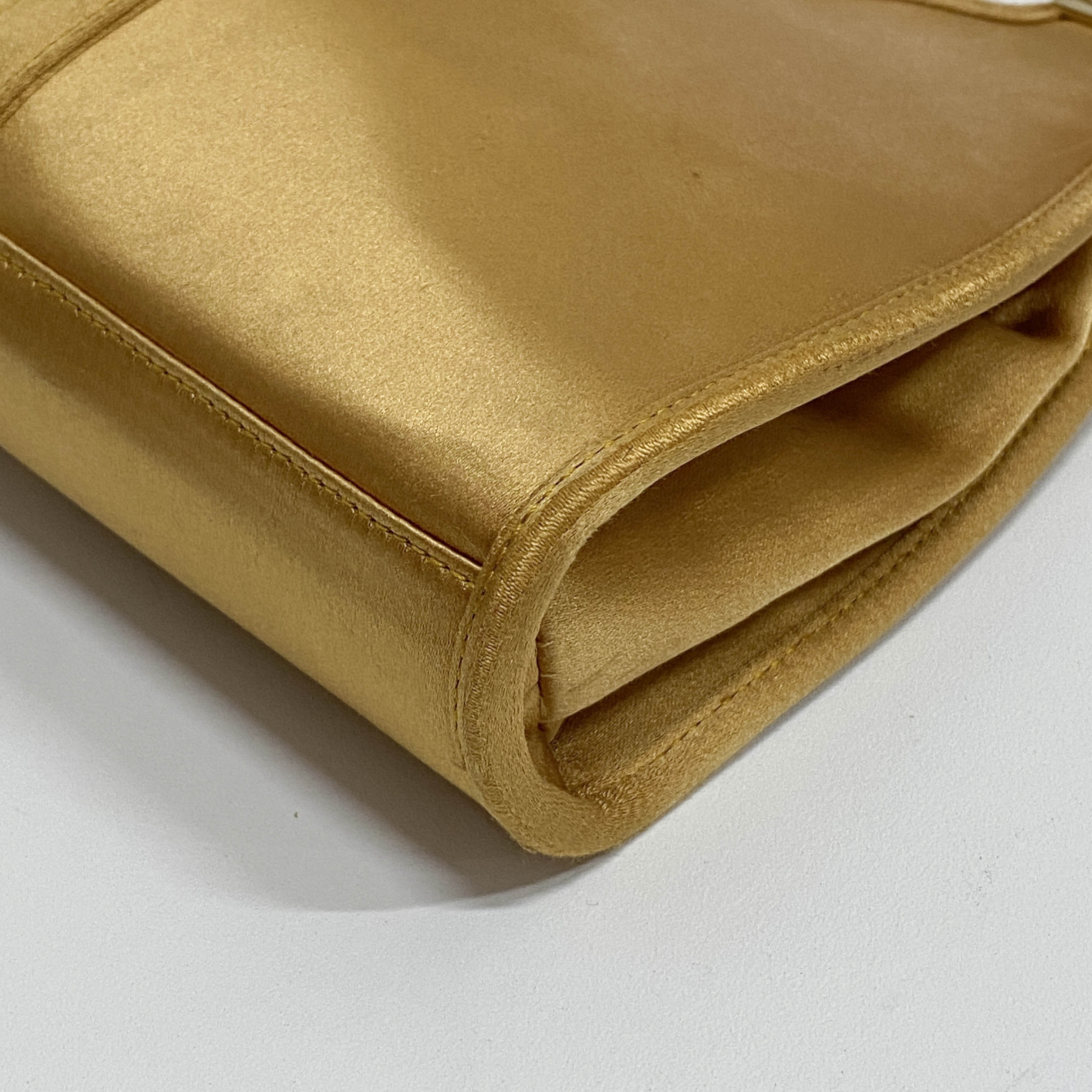 Mini Jackie Gold Satin Handbag