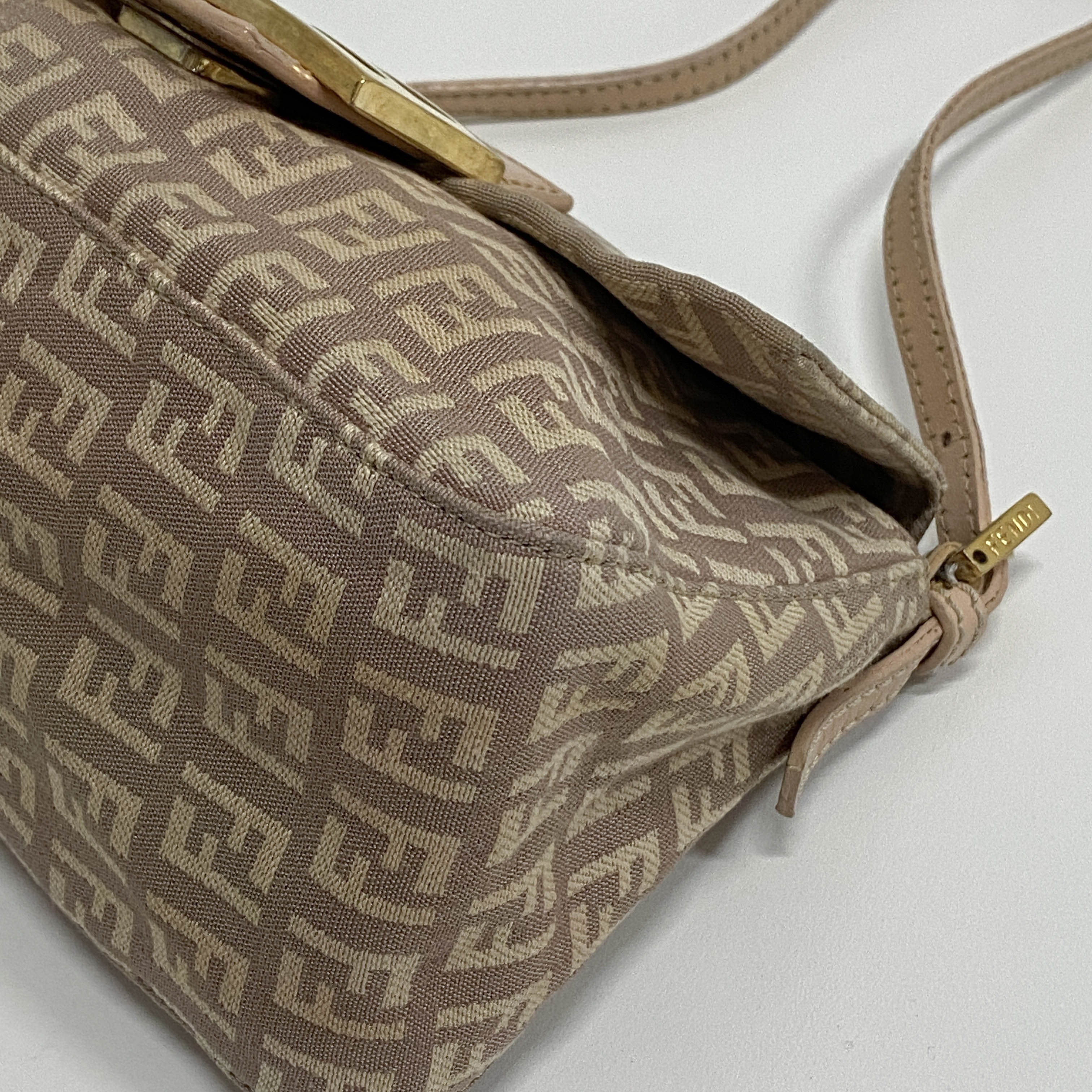 Zucchino Mini Mamma Baguette Pink Canvas Shoulder Bag