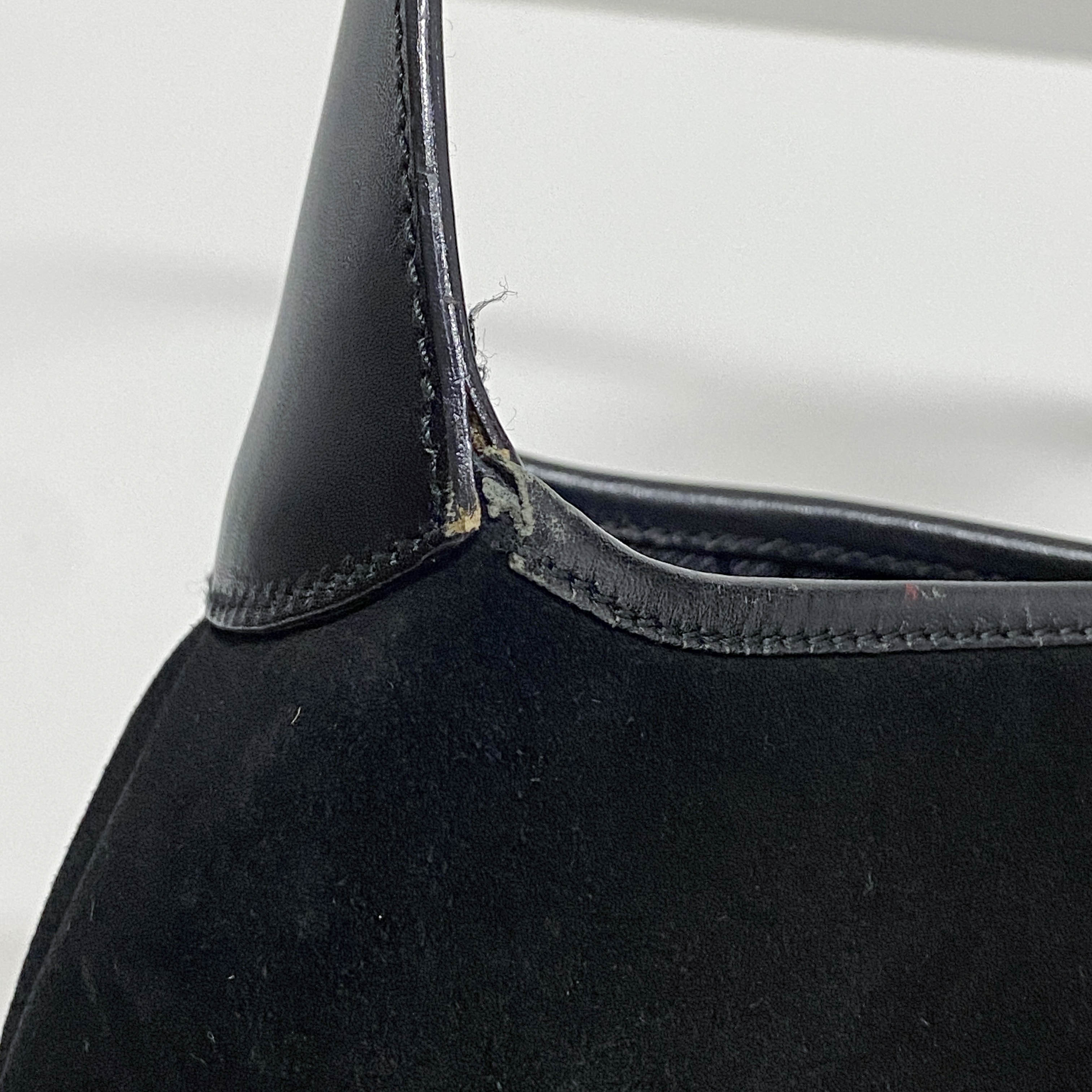 Jackie Black Suede Shoulder Bag
