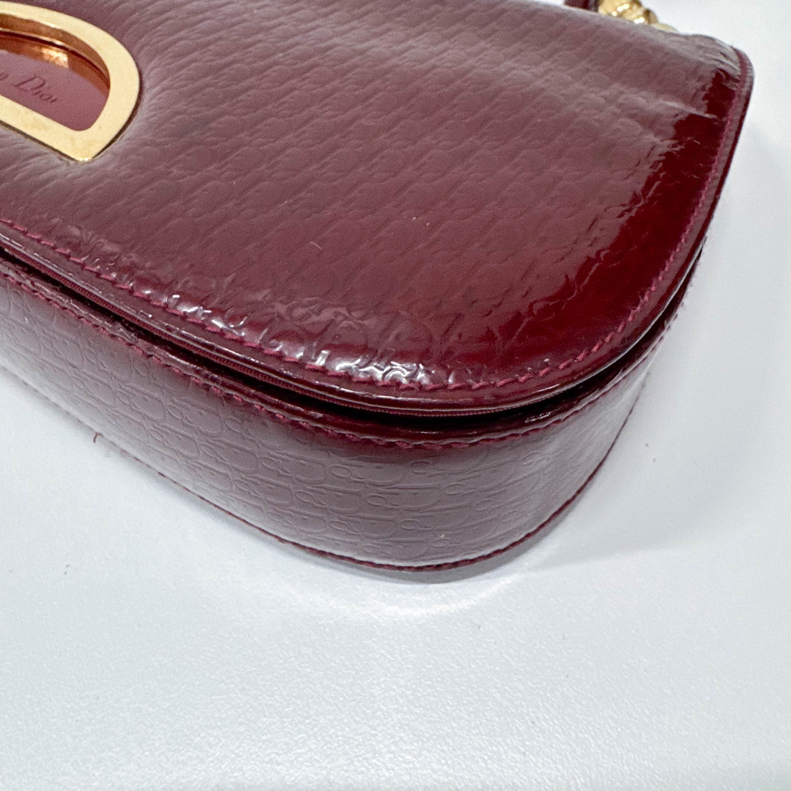 Limited Edition Malice Pearl Red Patent Leather Shoulder Bag