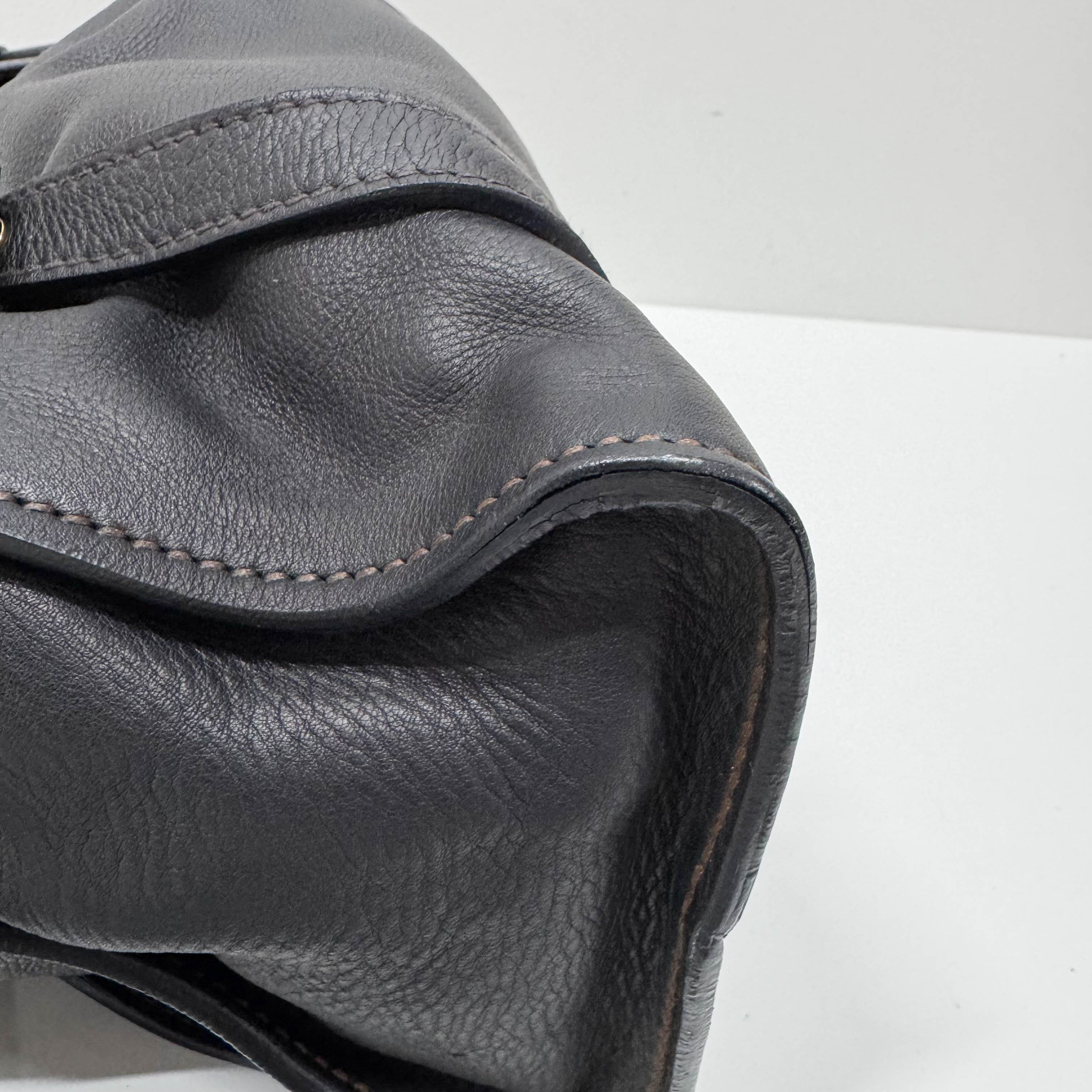 Black Leather Shoulder Bag