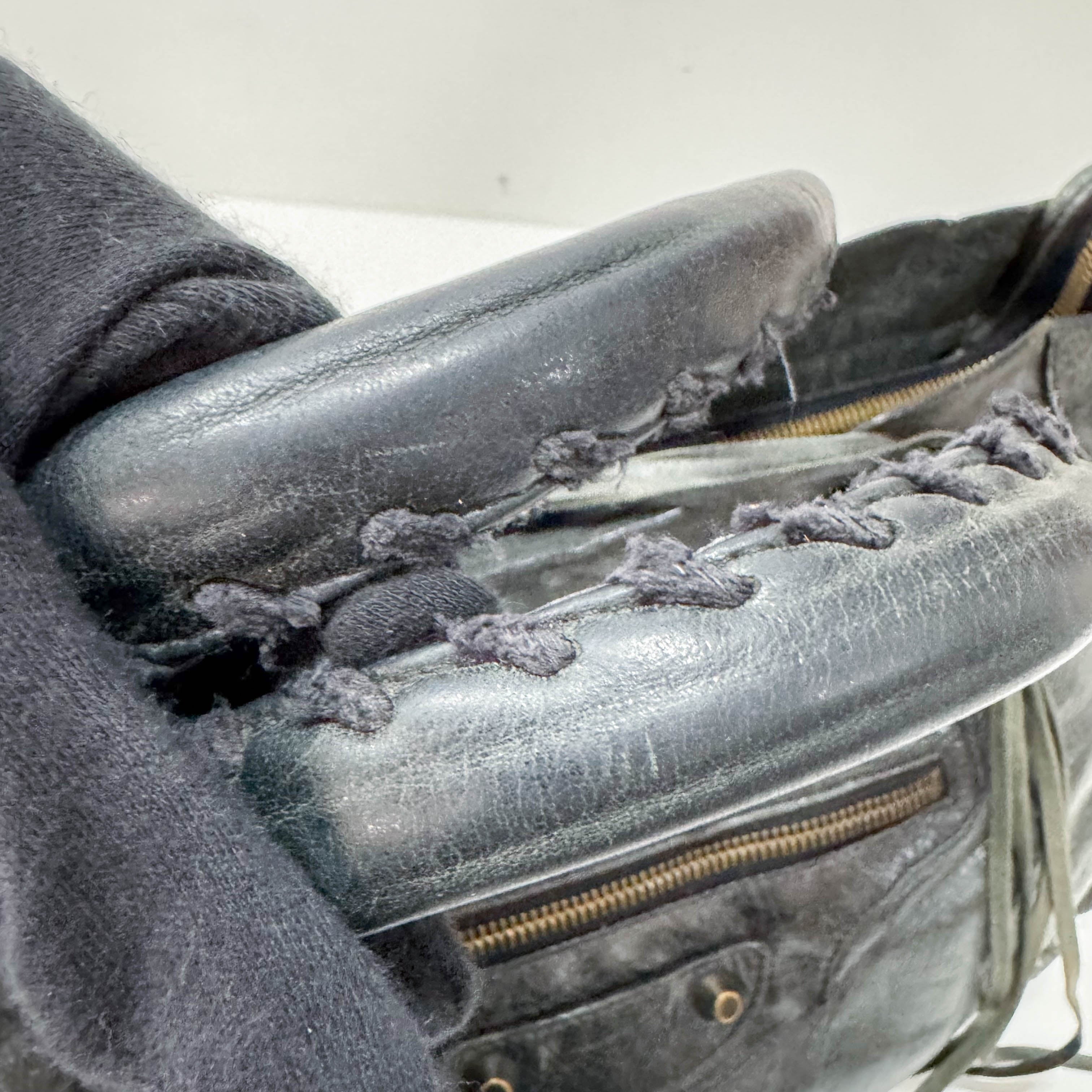 The First Grey Calfskin Leather Two Way Bag