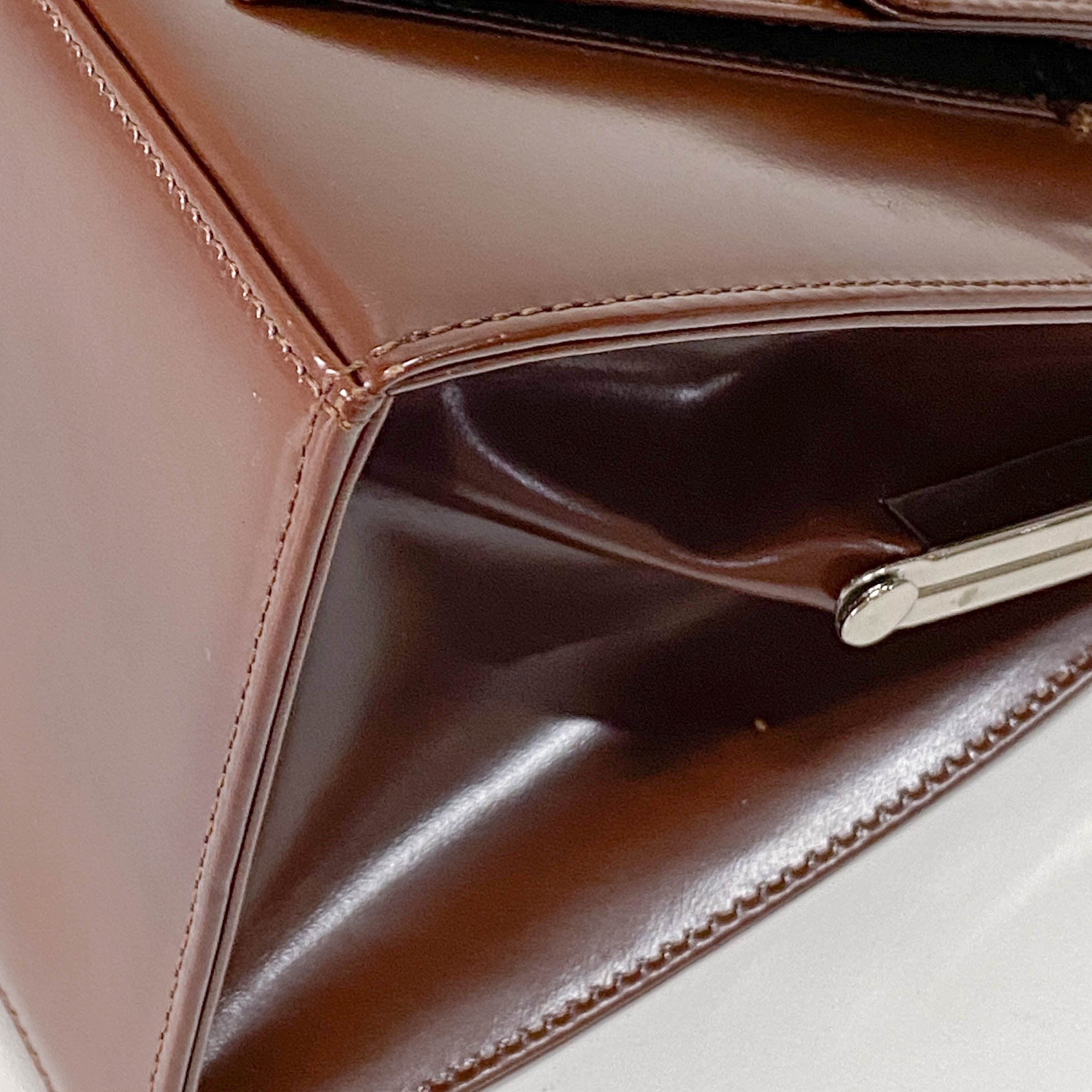 Brown Leather Handle Bag