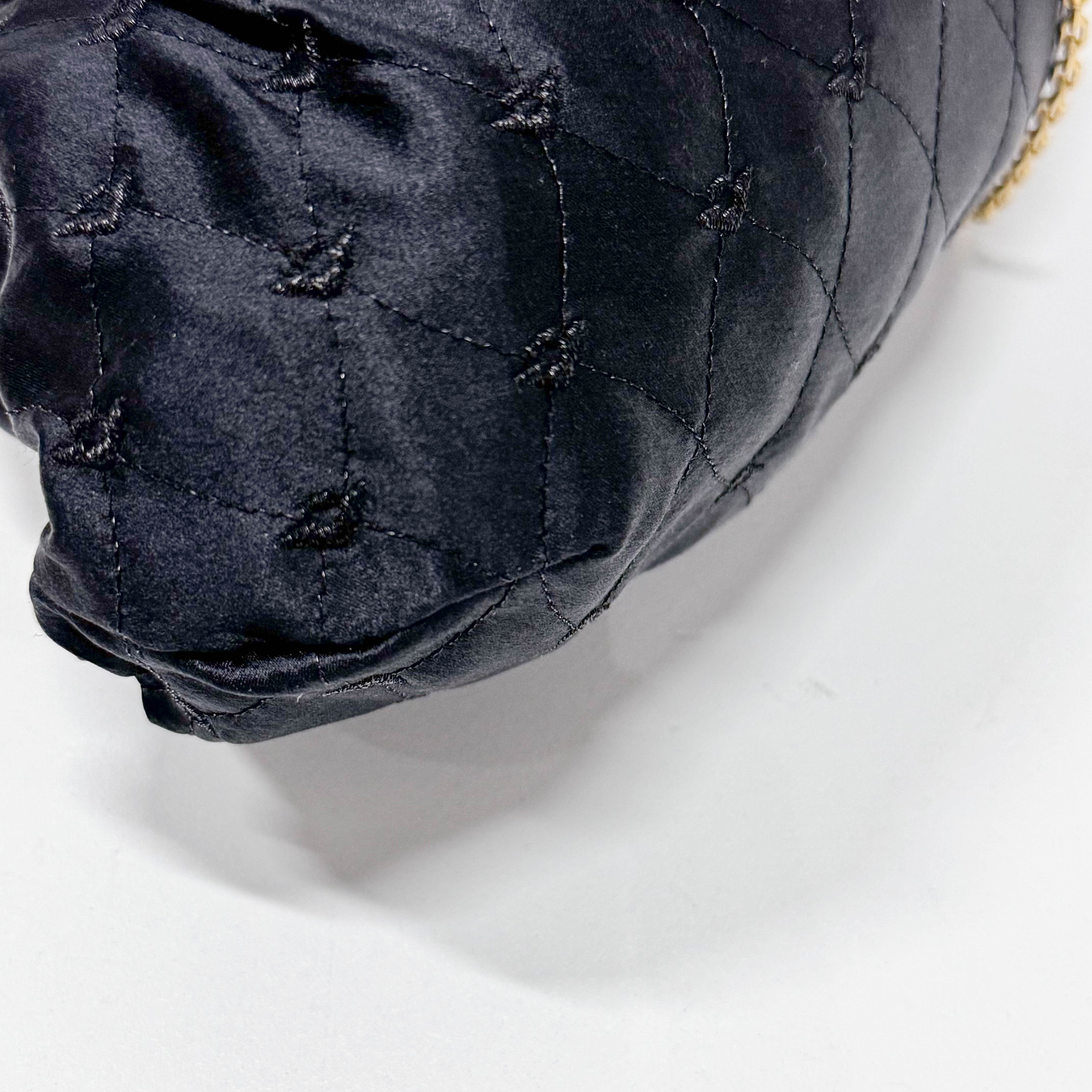 Black Silk Clutch/Shoulder Bag