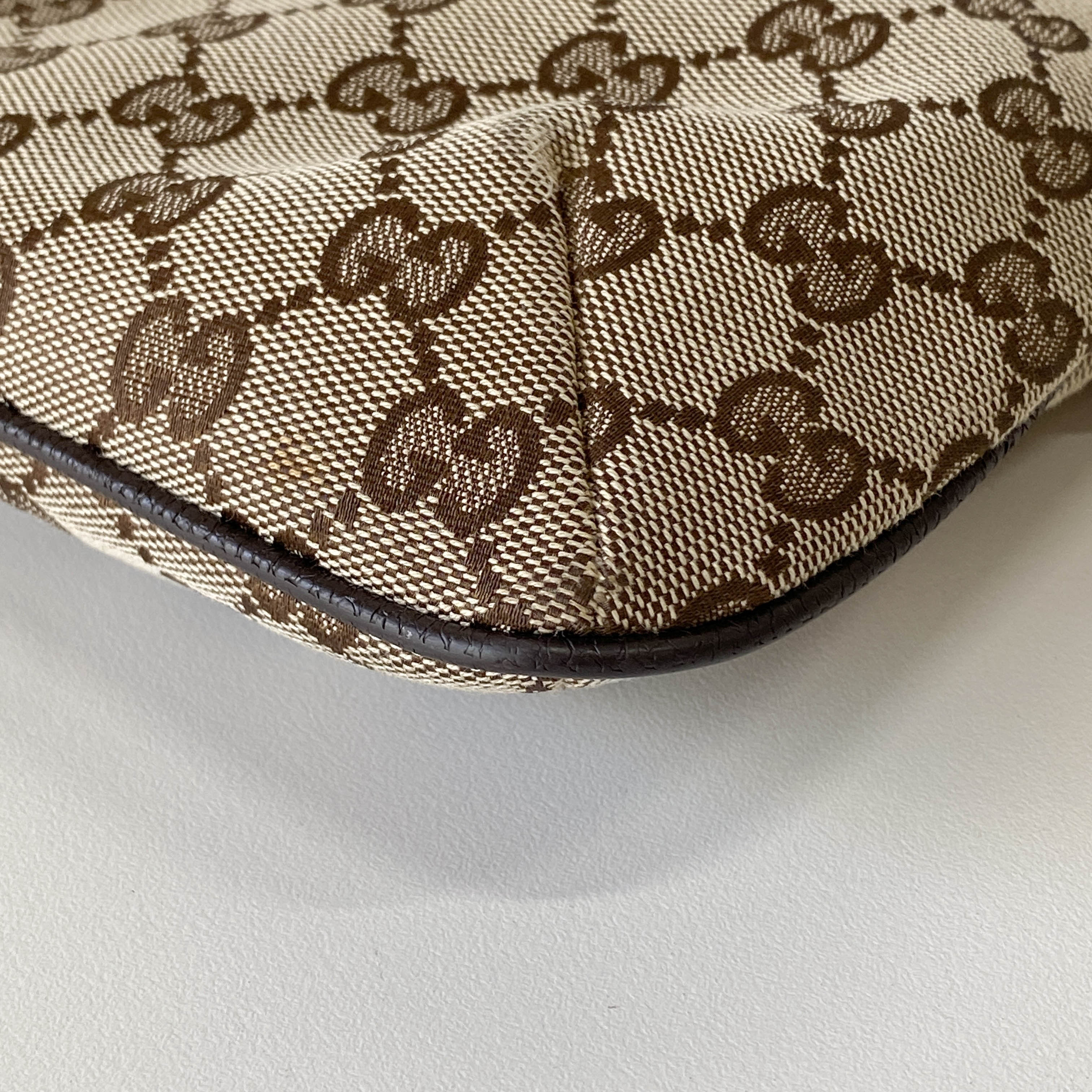 GG Beige/Brown Canvas Shoulder Bag