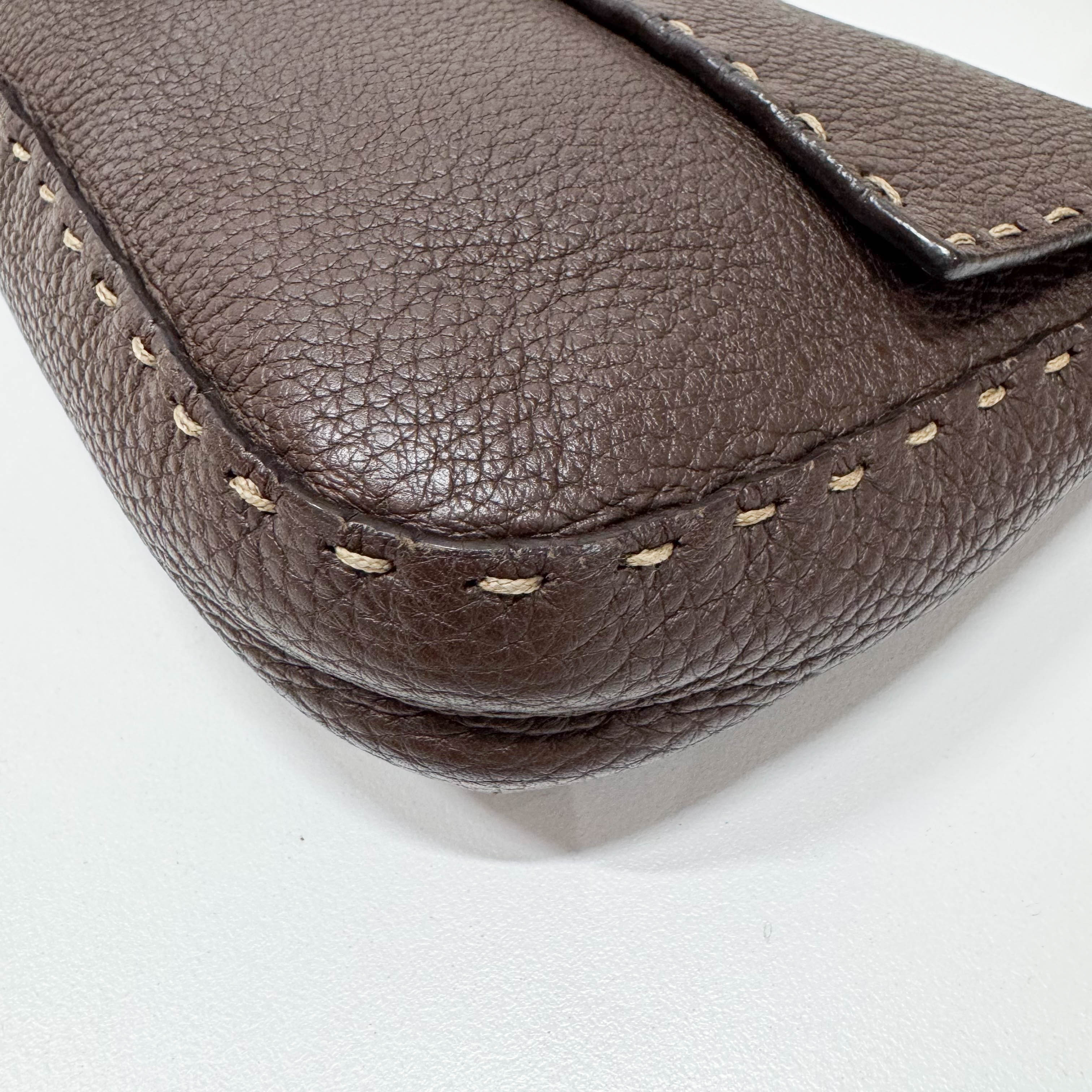 Selleria Baguette Brown Leather Shoulder Bag