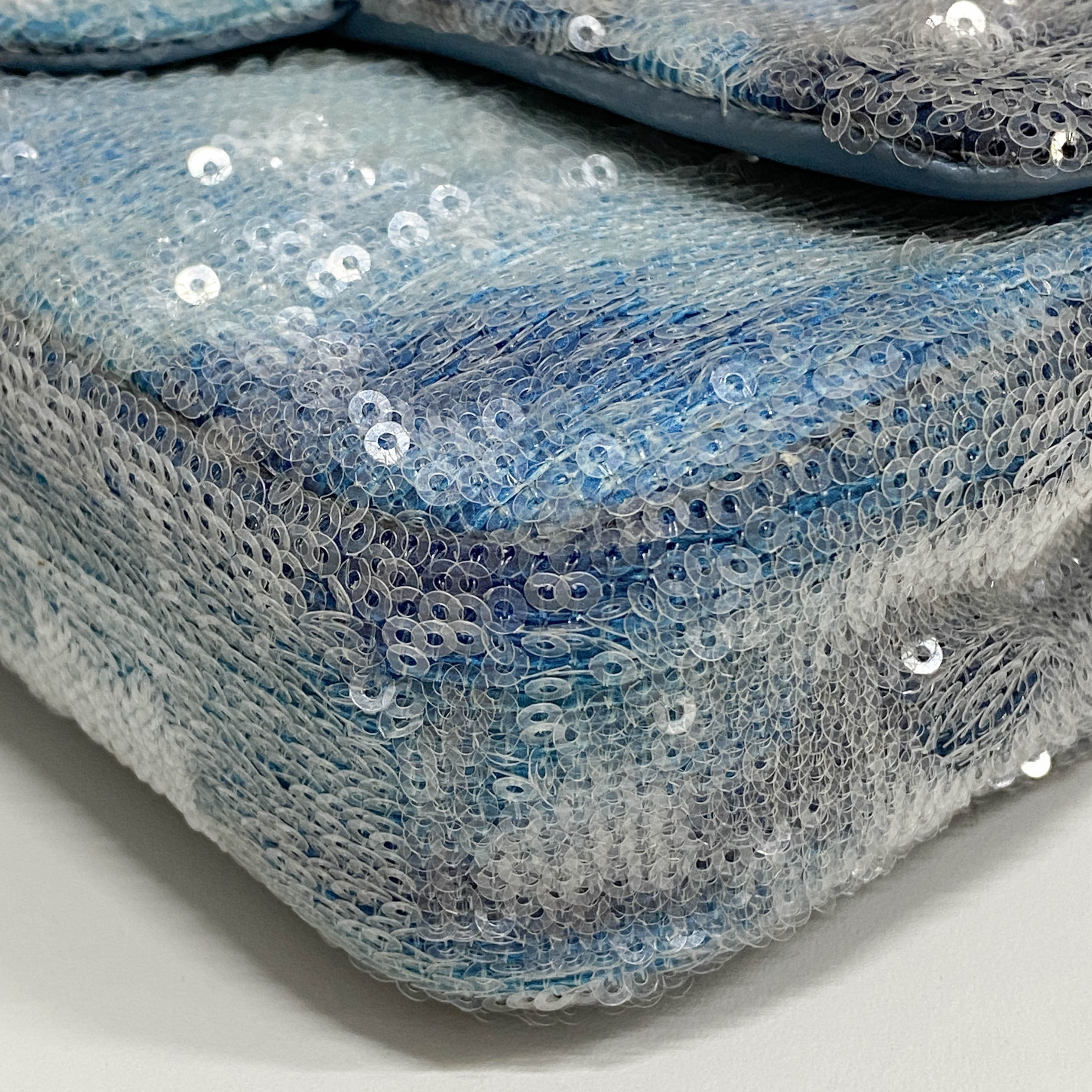 Small Waterfall Timeless Blue Sequin Bag