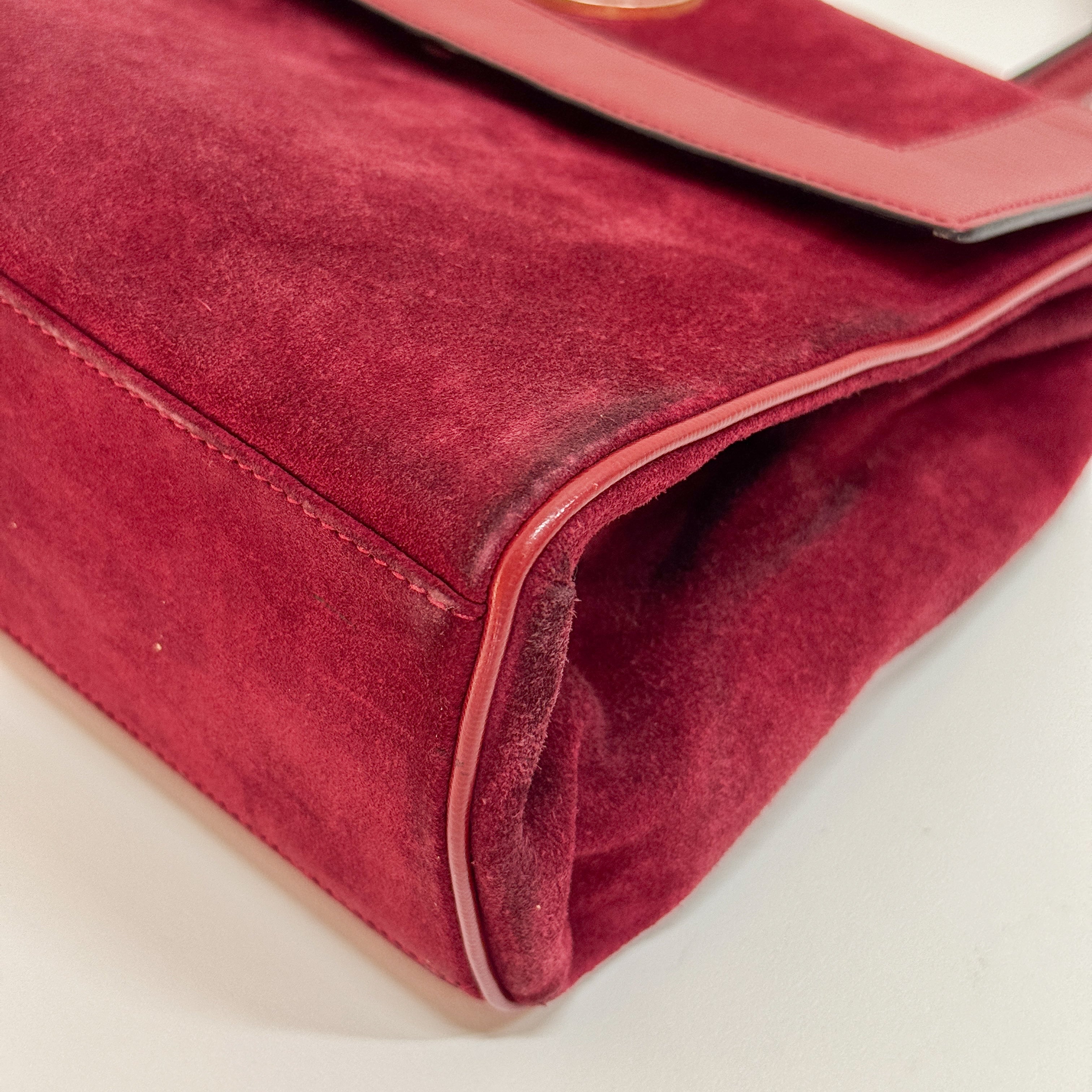 Red Suede Handbag