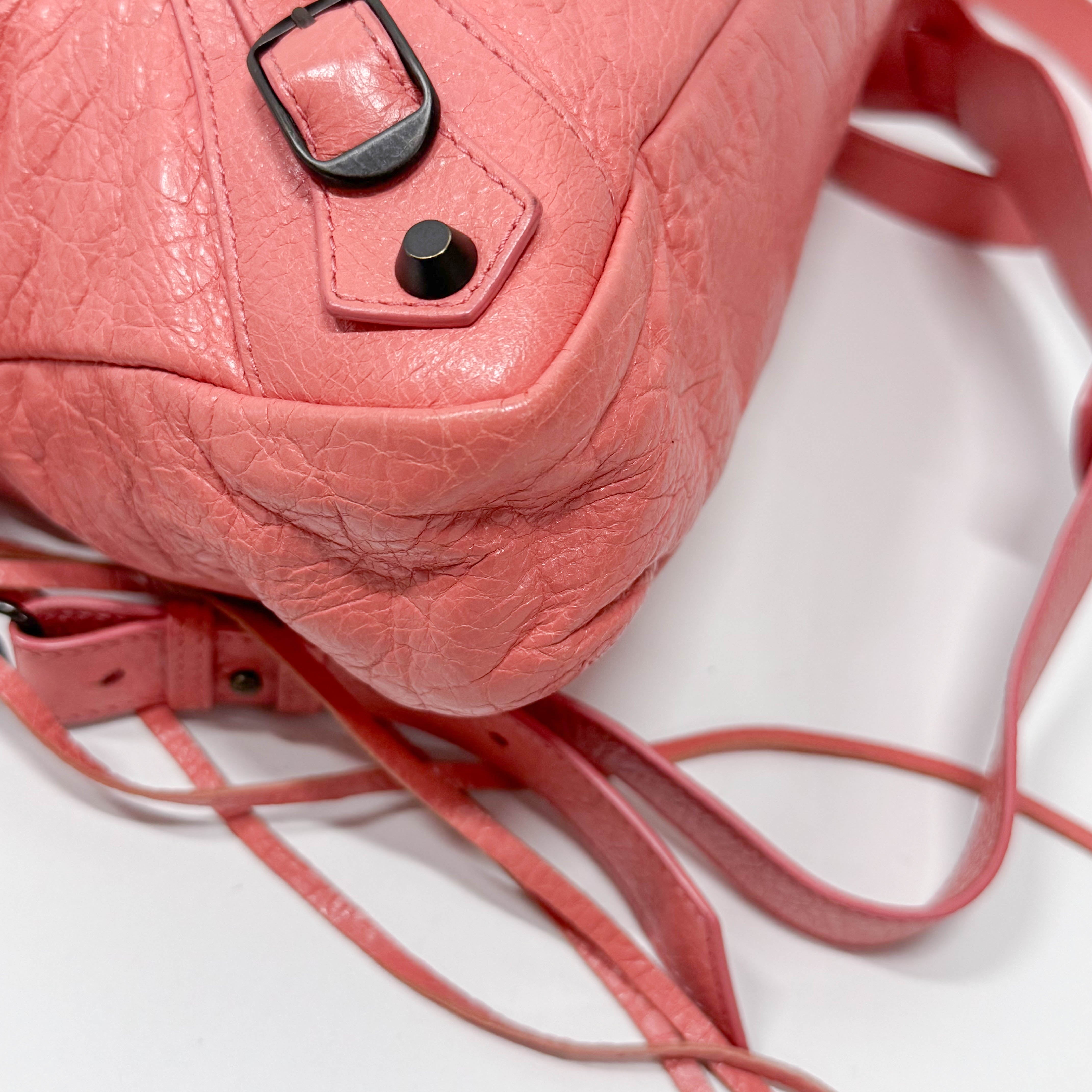 The City Pink  Leather Two Way Bag