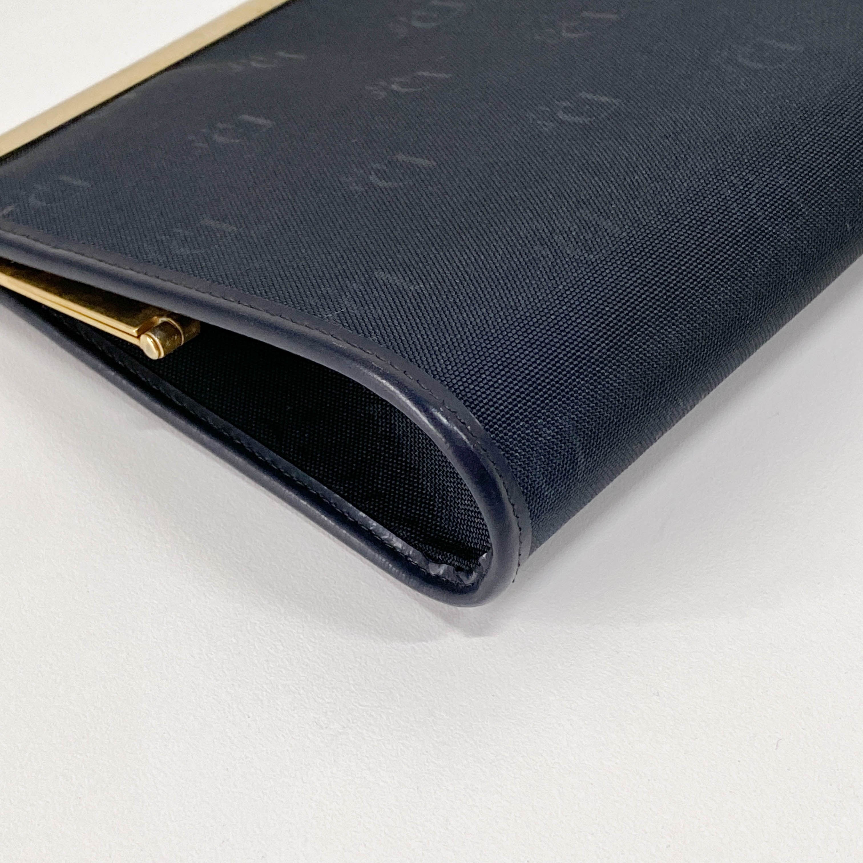 Vintage Black Canvas Hand Bag