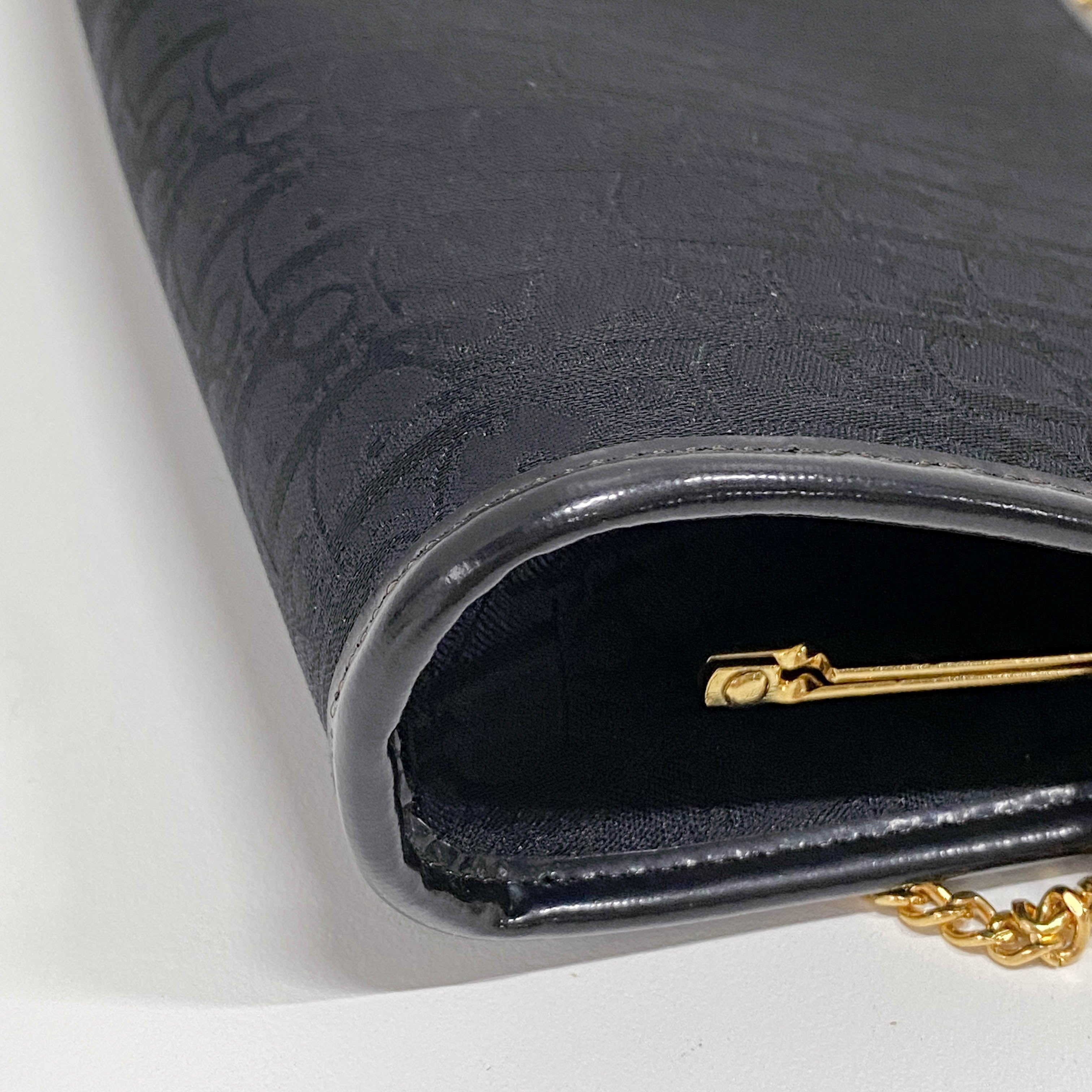 Vintage Black Canvas Two Way Bag