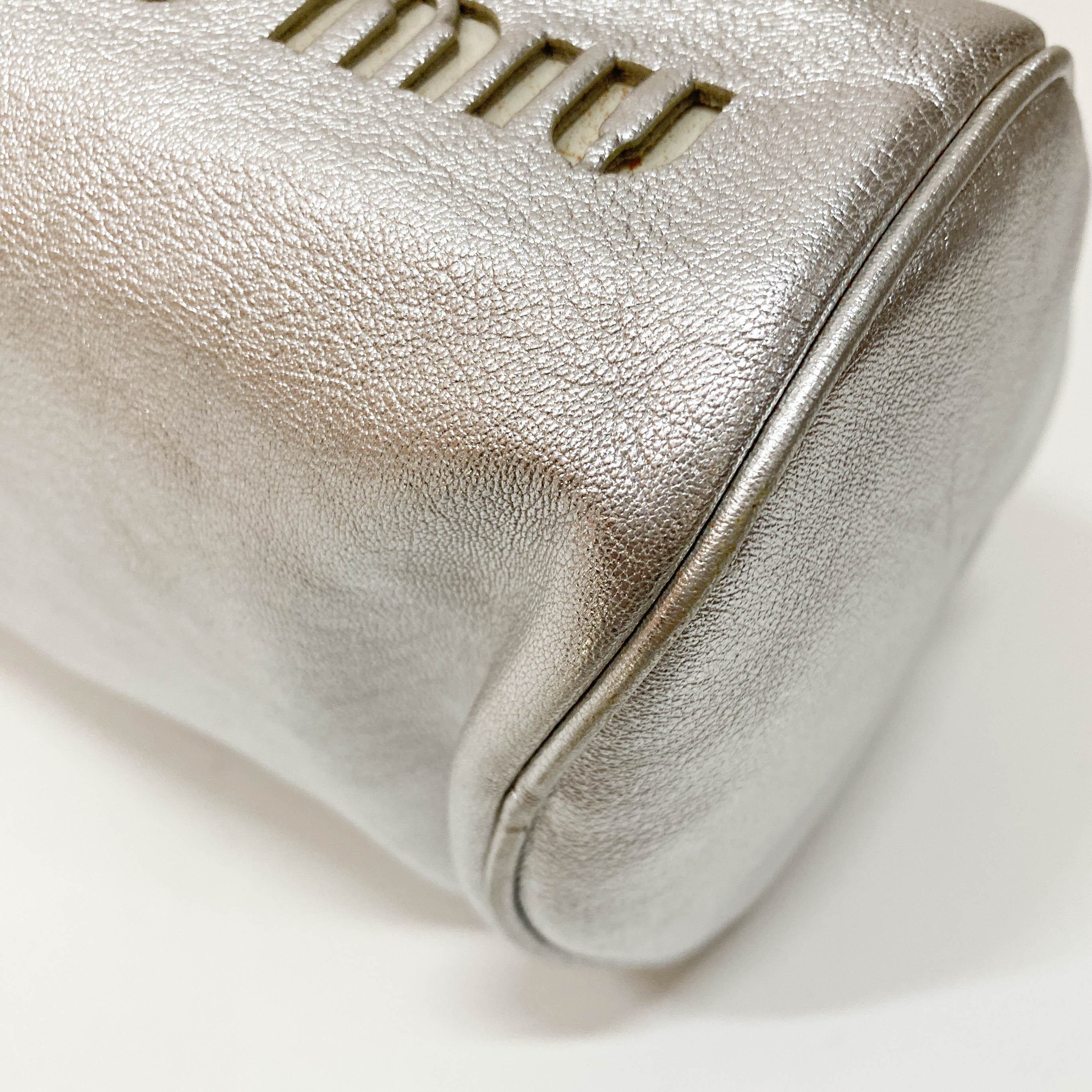 Archive Light Up Silver Leather Shoulder Bag