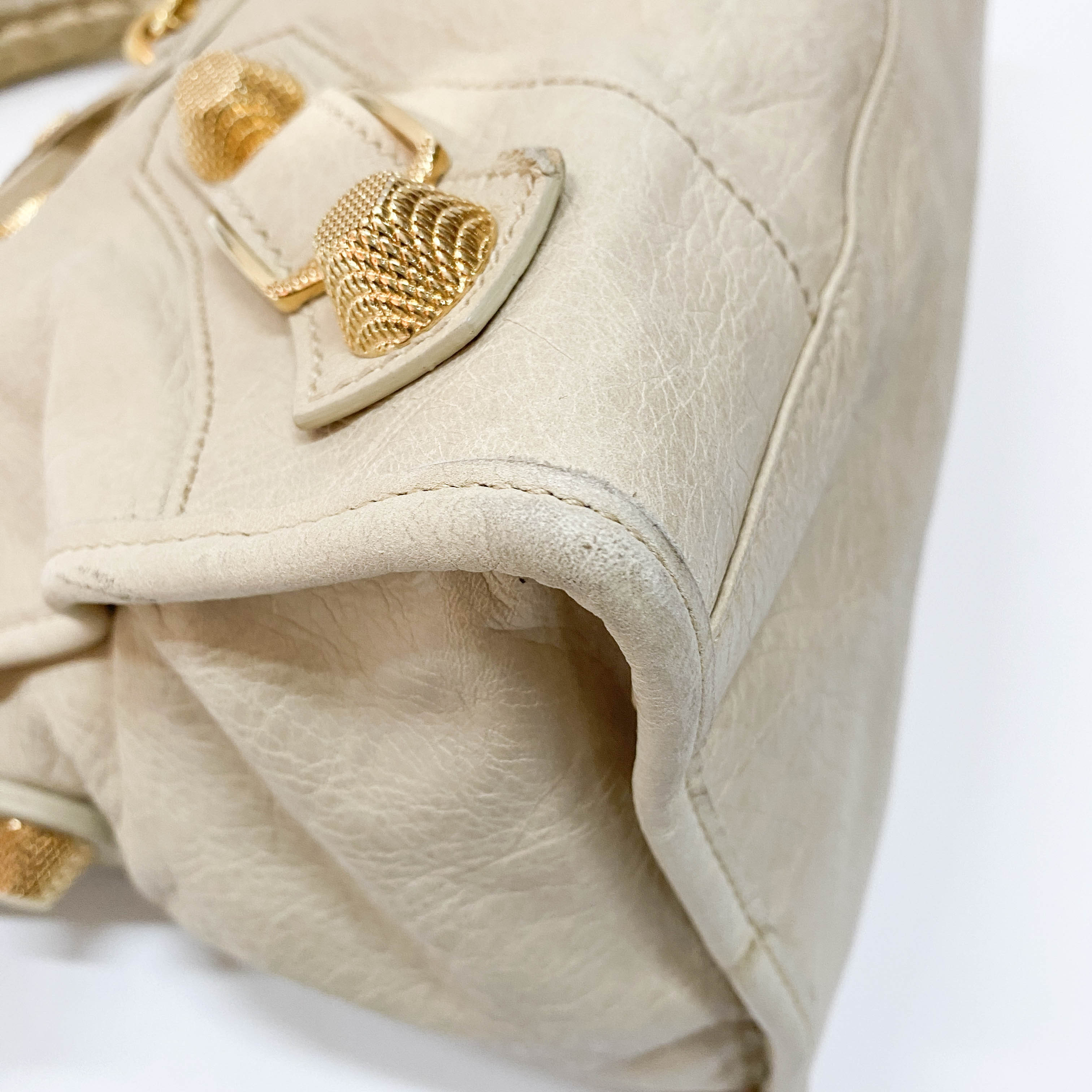 The Part Time Light Beige Calfskin Leather Two Way Bag