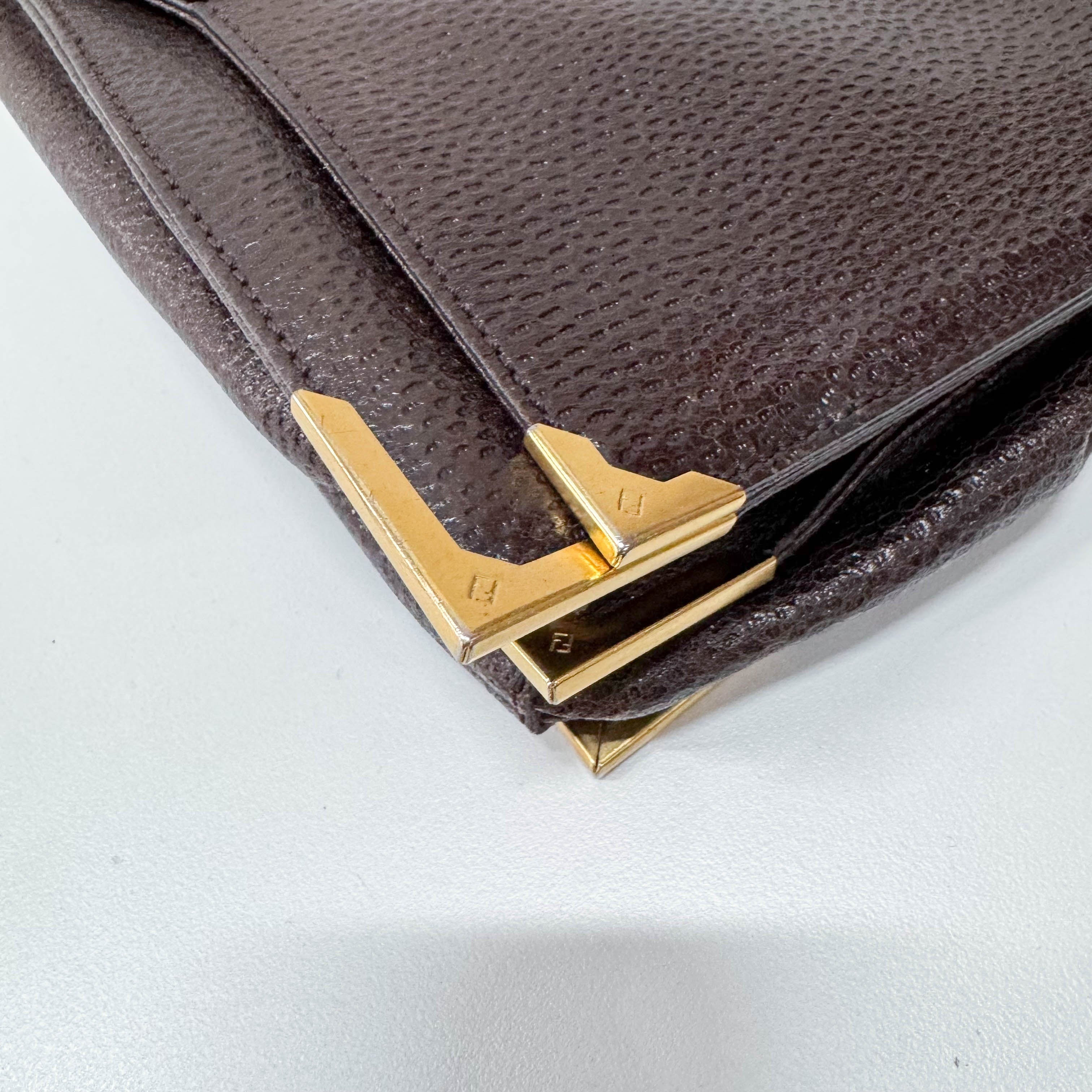 Vintage Brown Leather Shoulder Bag