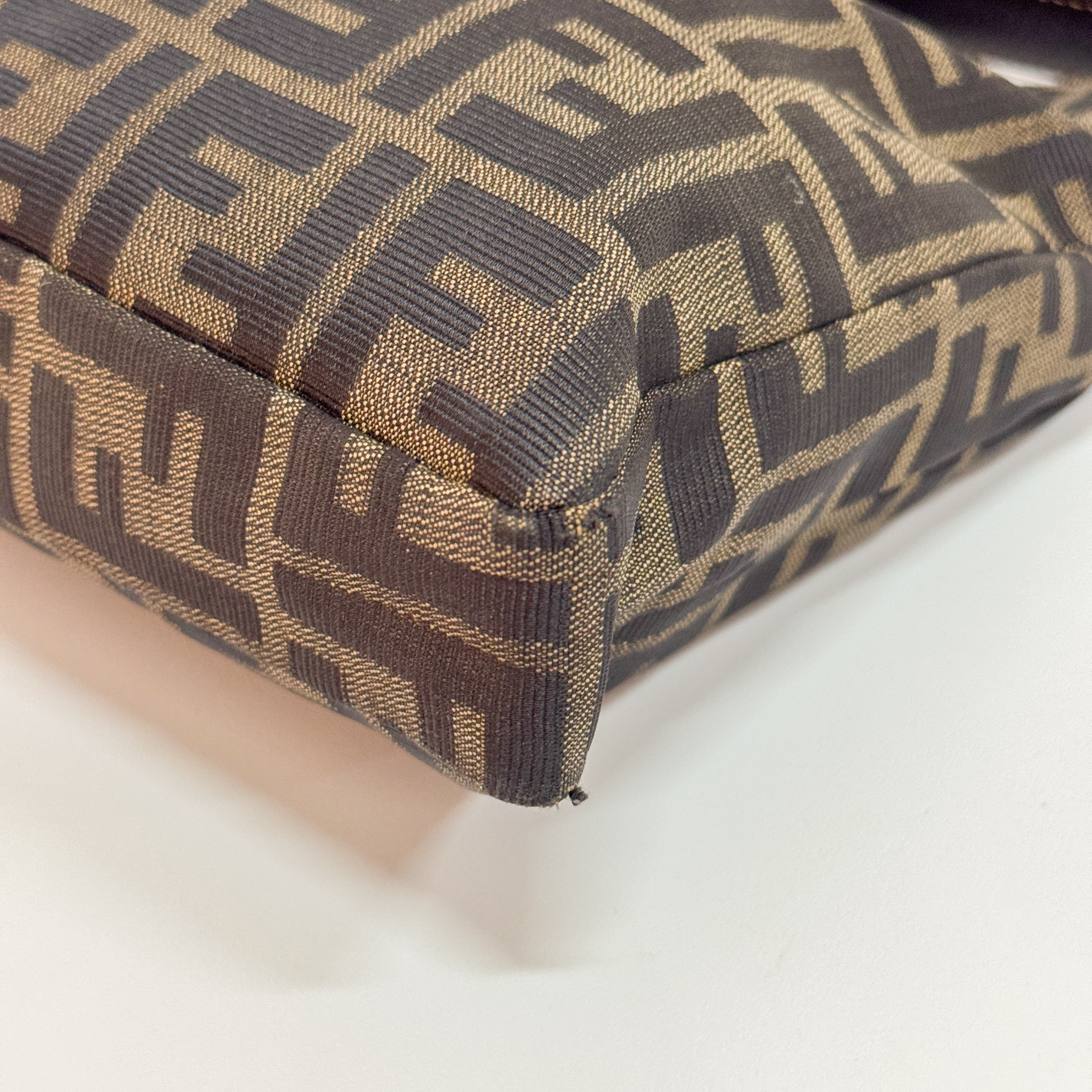 Zucca Brown Canvas Shoulder Bag